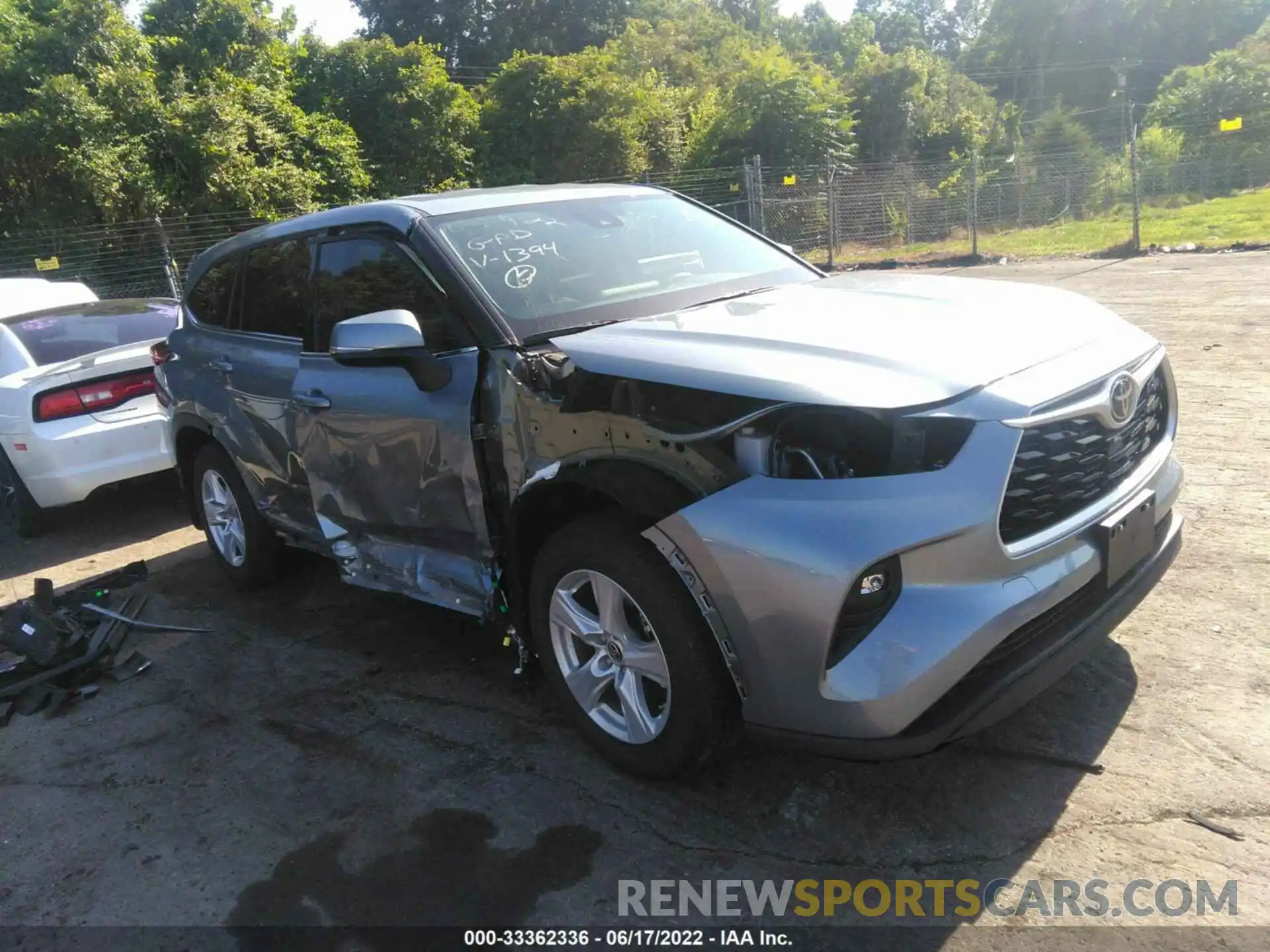 1 Photograph of a damaged car 5TDBZRBH9MS151394 TOYOTA HIGHLANDER 2021