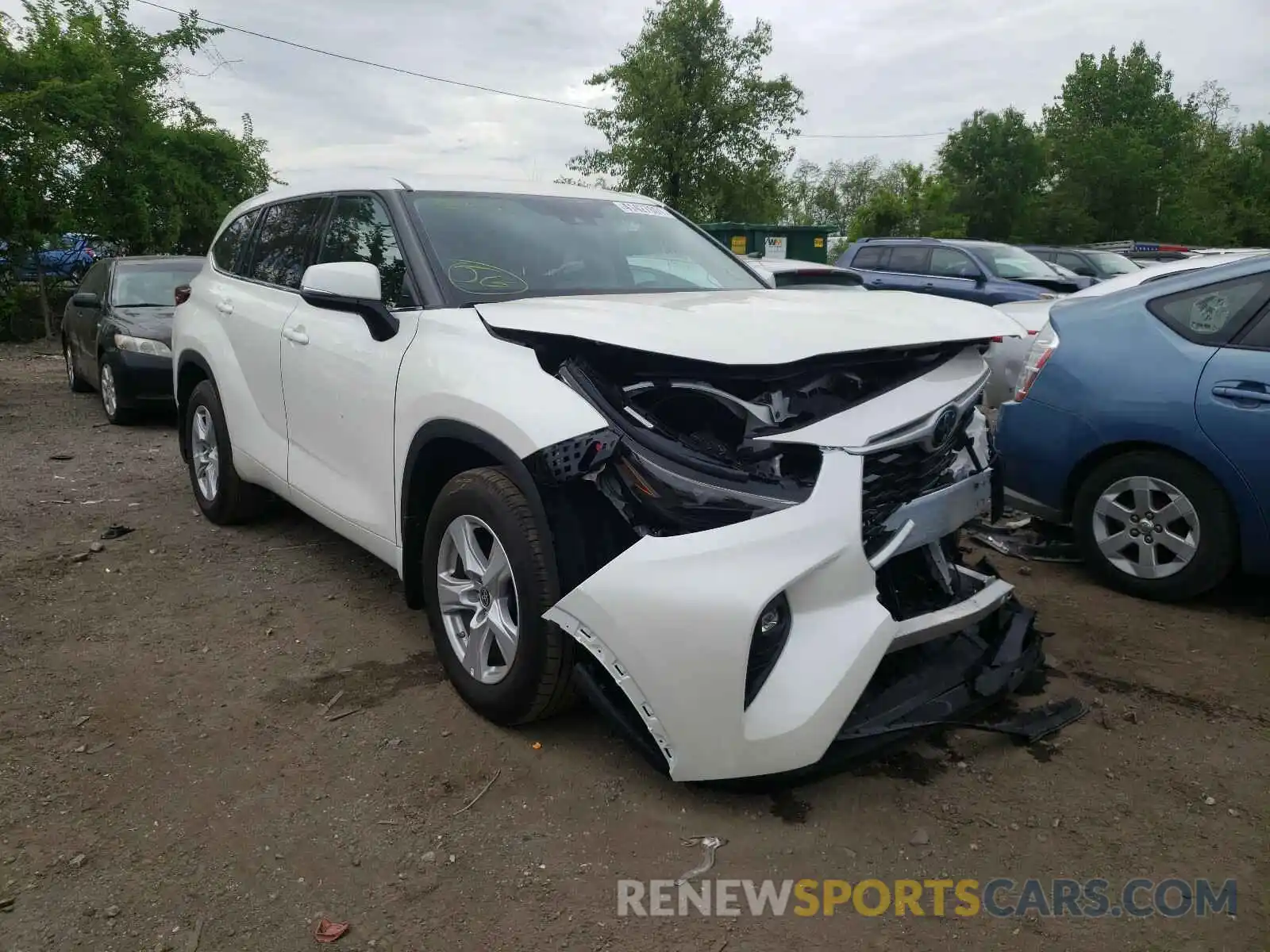 1 Photograph of a damaged car 5TDBZRBH9MS534266 TOYOTA HIGHLANDER 2021