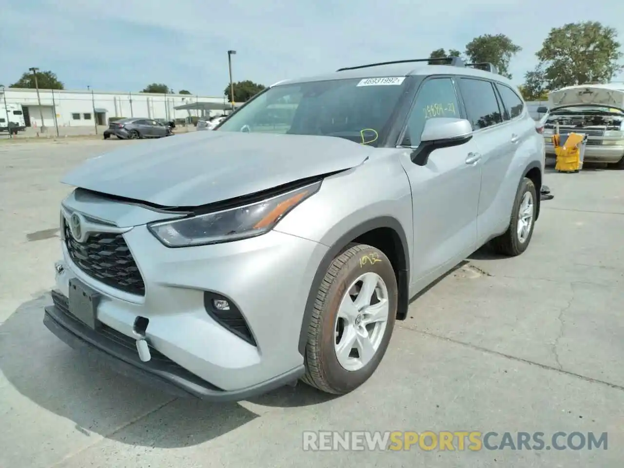 2 Photograph of a damaged car 5TDBZRBH9MS541427 TOYOTA HIGHLANDER 2021