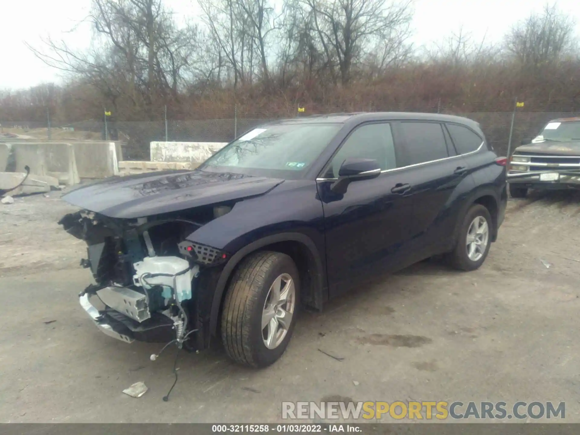 2 Photograph of a damaged car 5TDBZRBH9MS552153 TOYOTA HIGHLANDER 2021