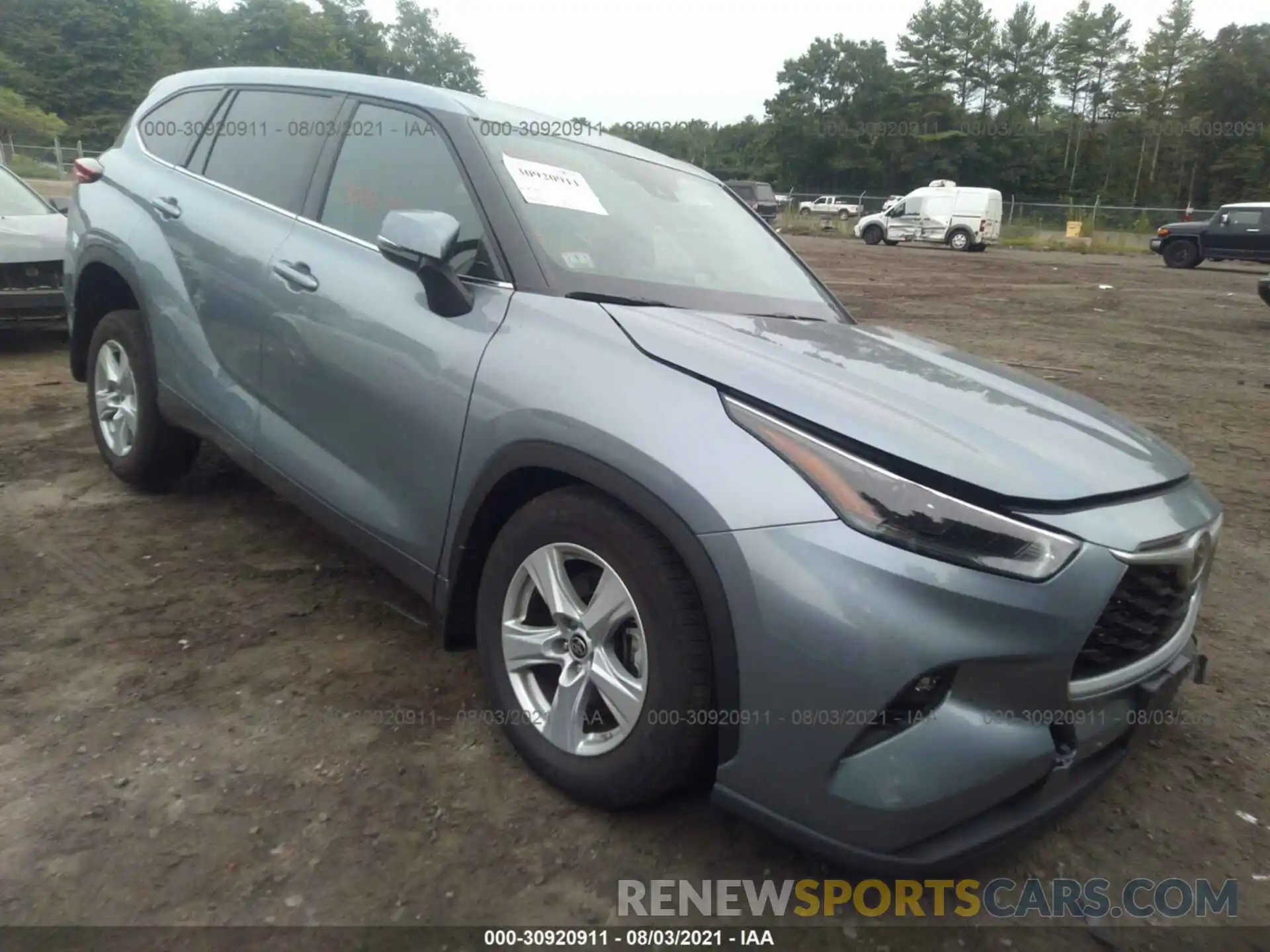 1 Photograph of a damaged car 5TDBZRBHXMS091772 TOYOTA HIGHLANDER 2021