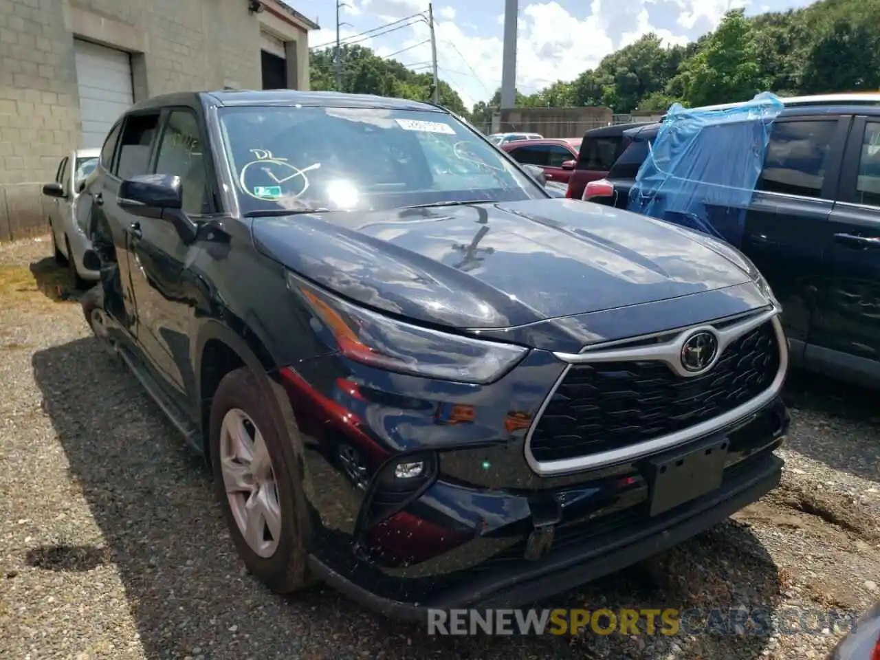 1 Photograph of a damaged car 5TDBZRBHXMS115410 TOYOTA HIGHLANDER 2021