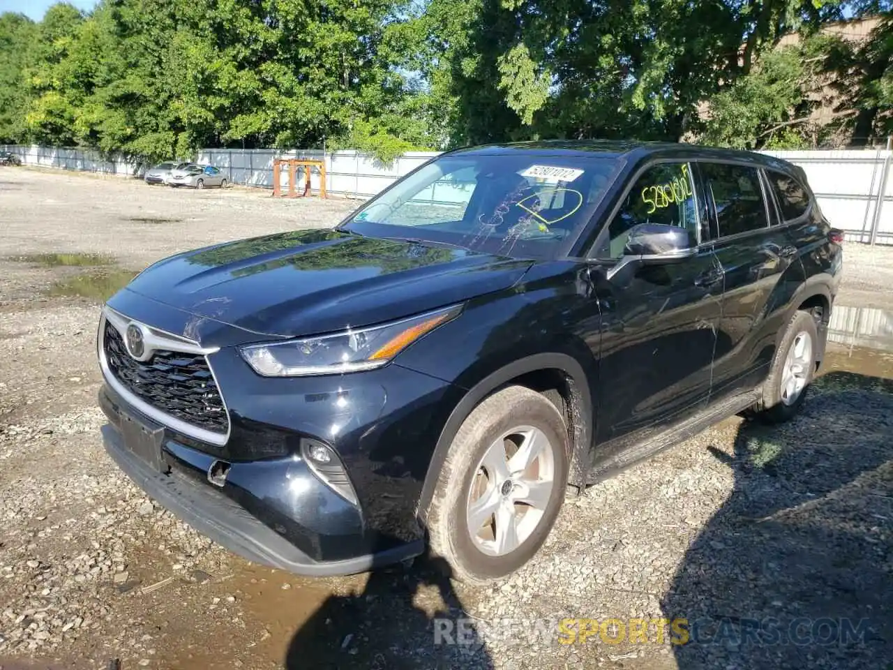 2 Photograph of a damaged car 5TDBZRBHXMS115410 TOYOTA HIGHLANDER 2021