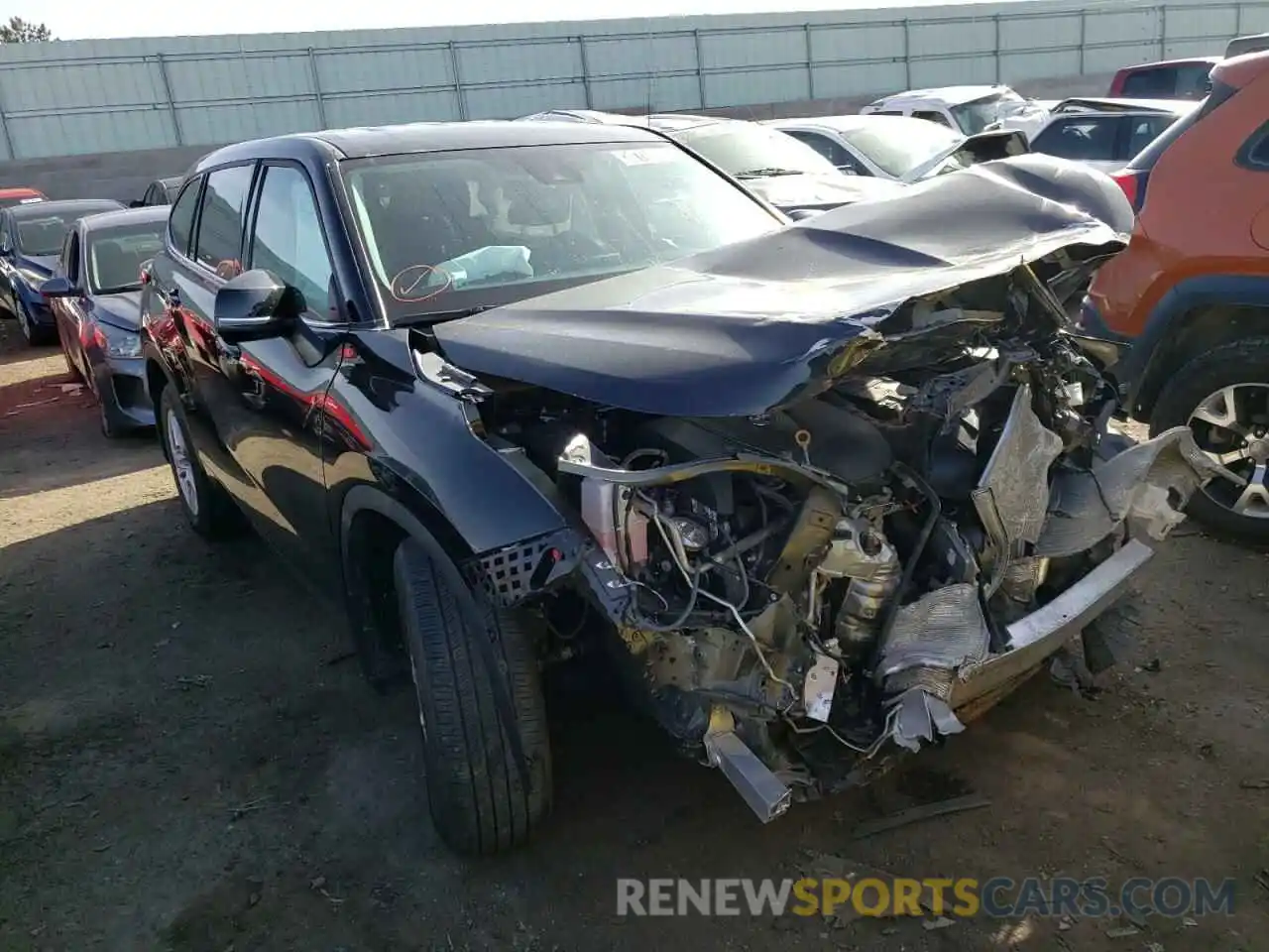 1 Photograph of a damaged car 5TDBZRBHXMS122146 TOYOTA HIGHLANDER 2021