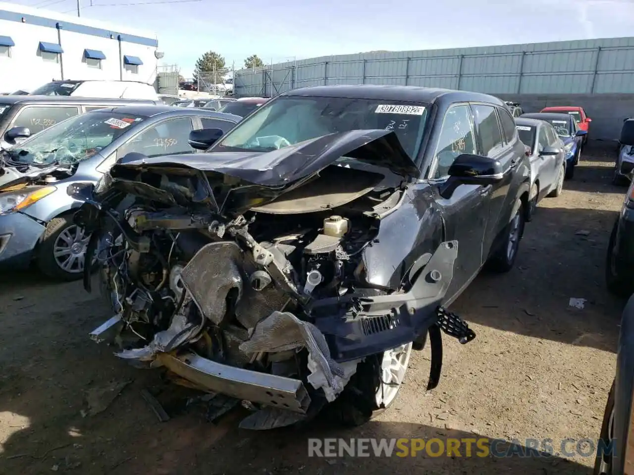 2 Photograph of a damaged car 5TDBZRBHXMS122146 TOYOTA HIGHLANDER 2021