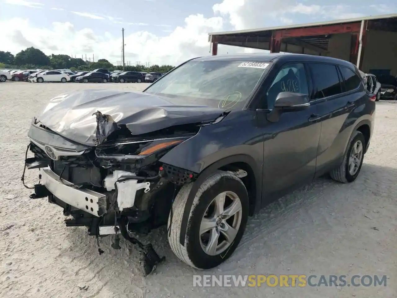 2 Photograph of a damaged car 5TDCZRAH0MS533920 TOYOTA HIGHLANDER 2021