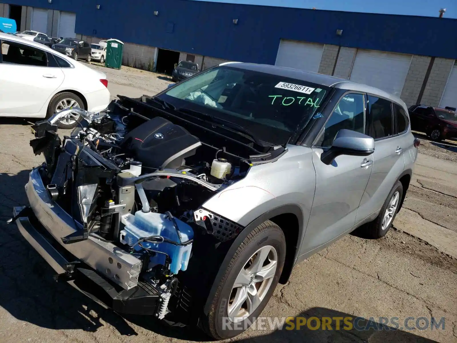 2 Photograph of a damaged car 5TDCZRAH1MS061131 TOYOTA HIGHLANDER 2021