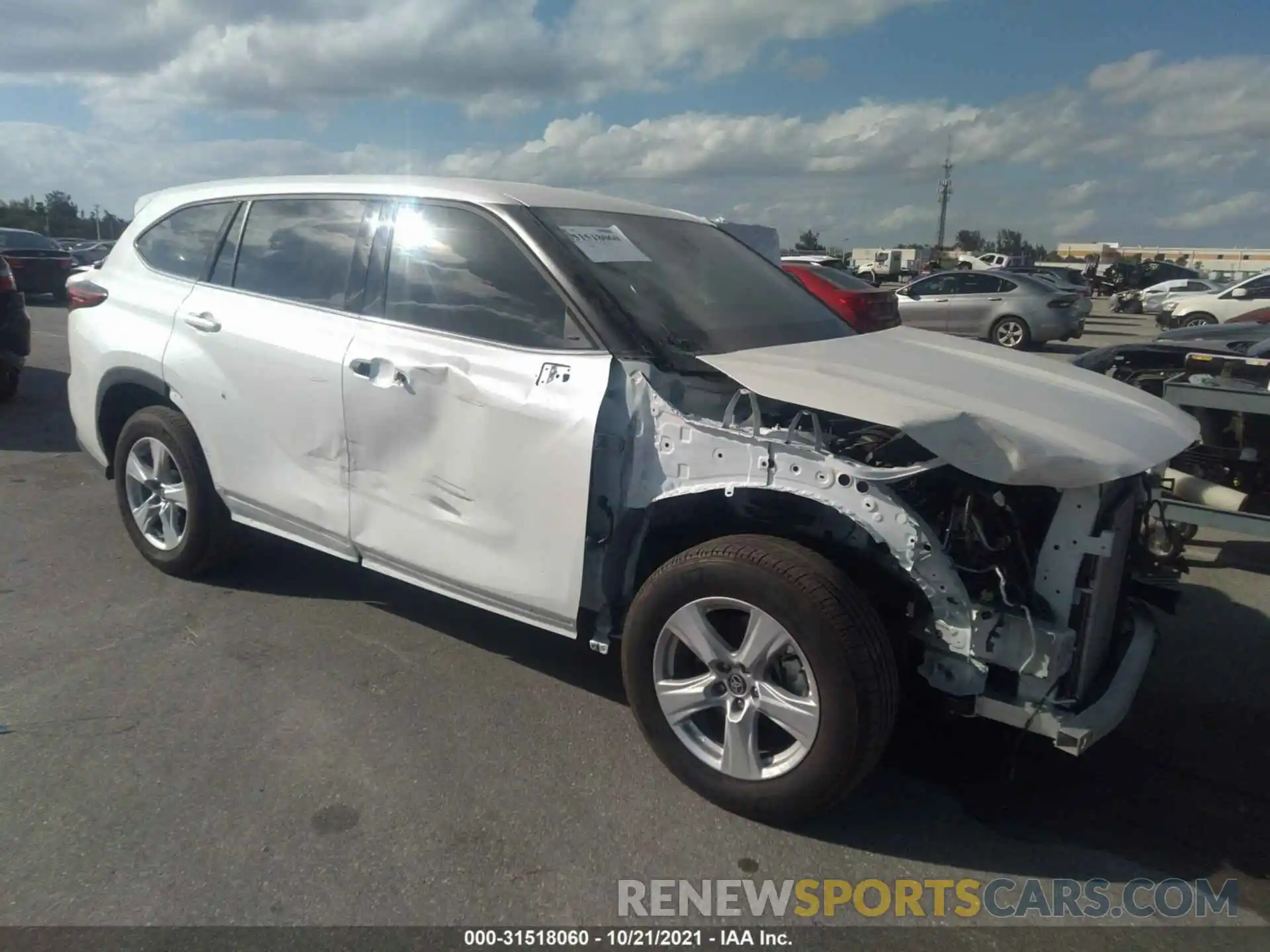 1 Photograph of a damaged car 5TDCZRAH1MS531366 TOYOTA HIGHLANDER 2021