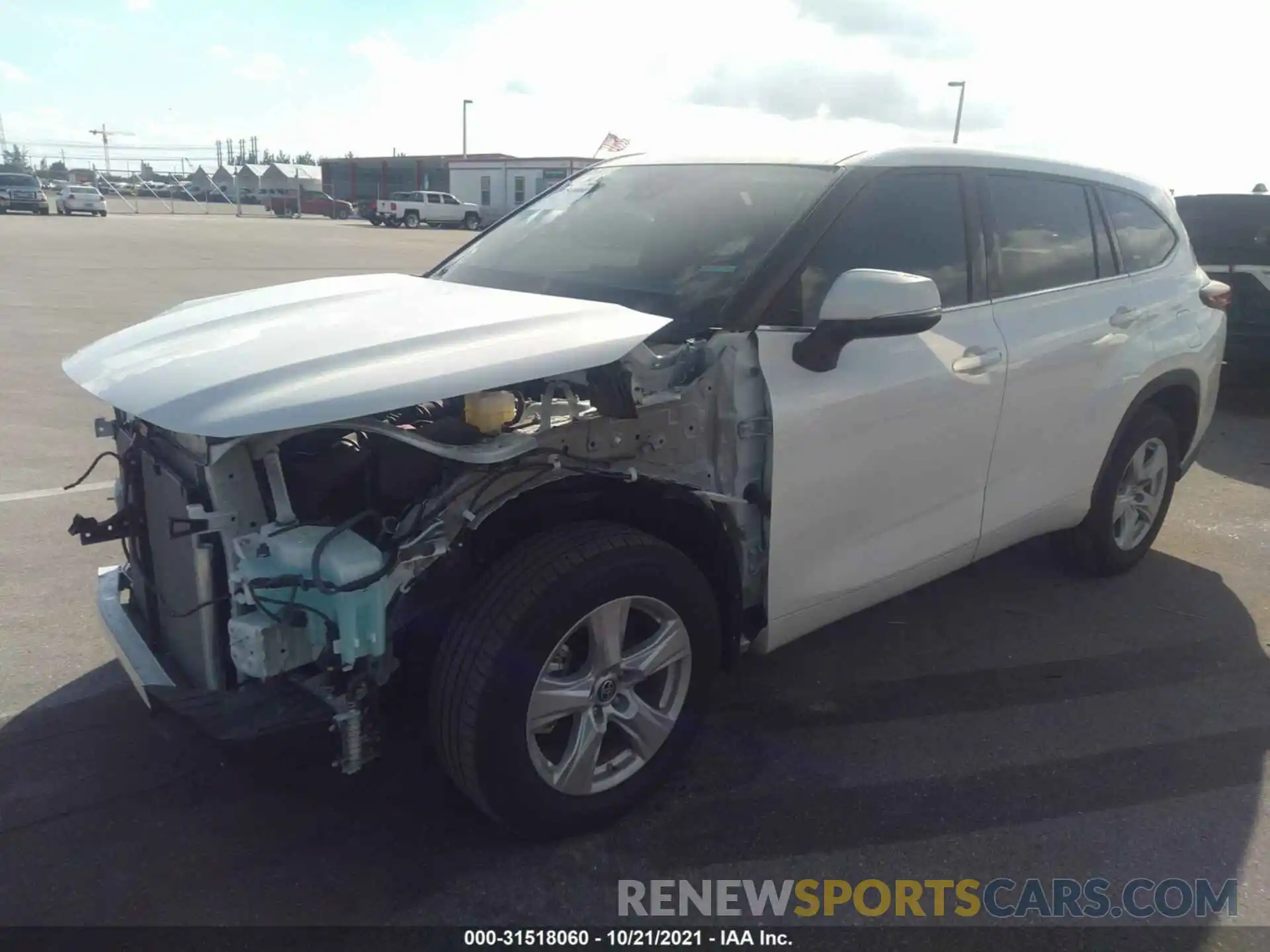 2 Photograph of a damaged car 5TDCZRAH1MS531366 TOYOTA HIGHLANDER 2021