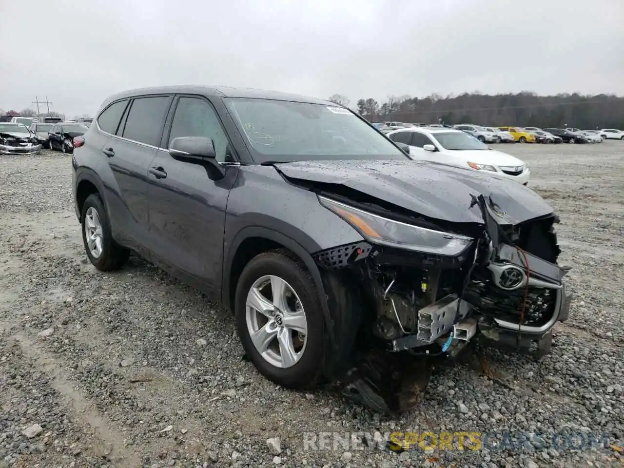 1 Photograph of a damaged car 5TDCZRAH2MS045987 TOYOTA HIGHLANDER 2021