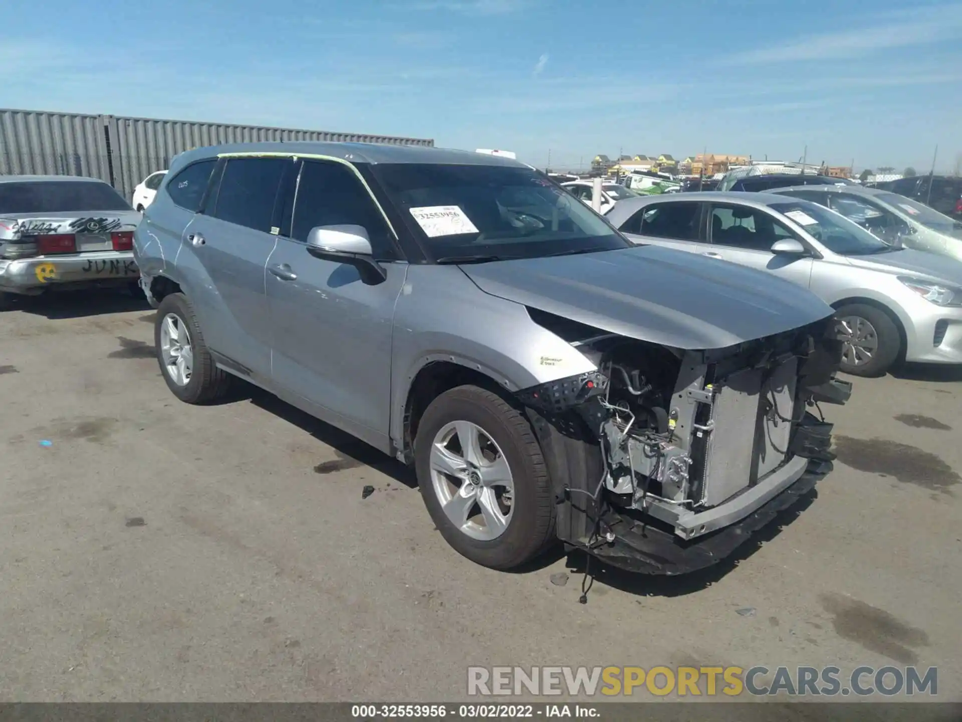 1 Photograph of a damaged car 5TDCZRAH2MS534082 TOYOTA HIGHLANDER 2021