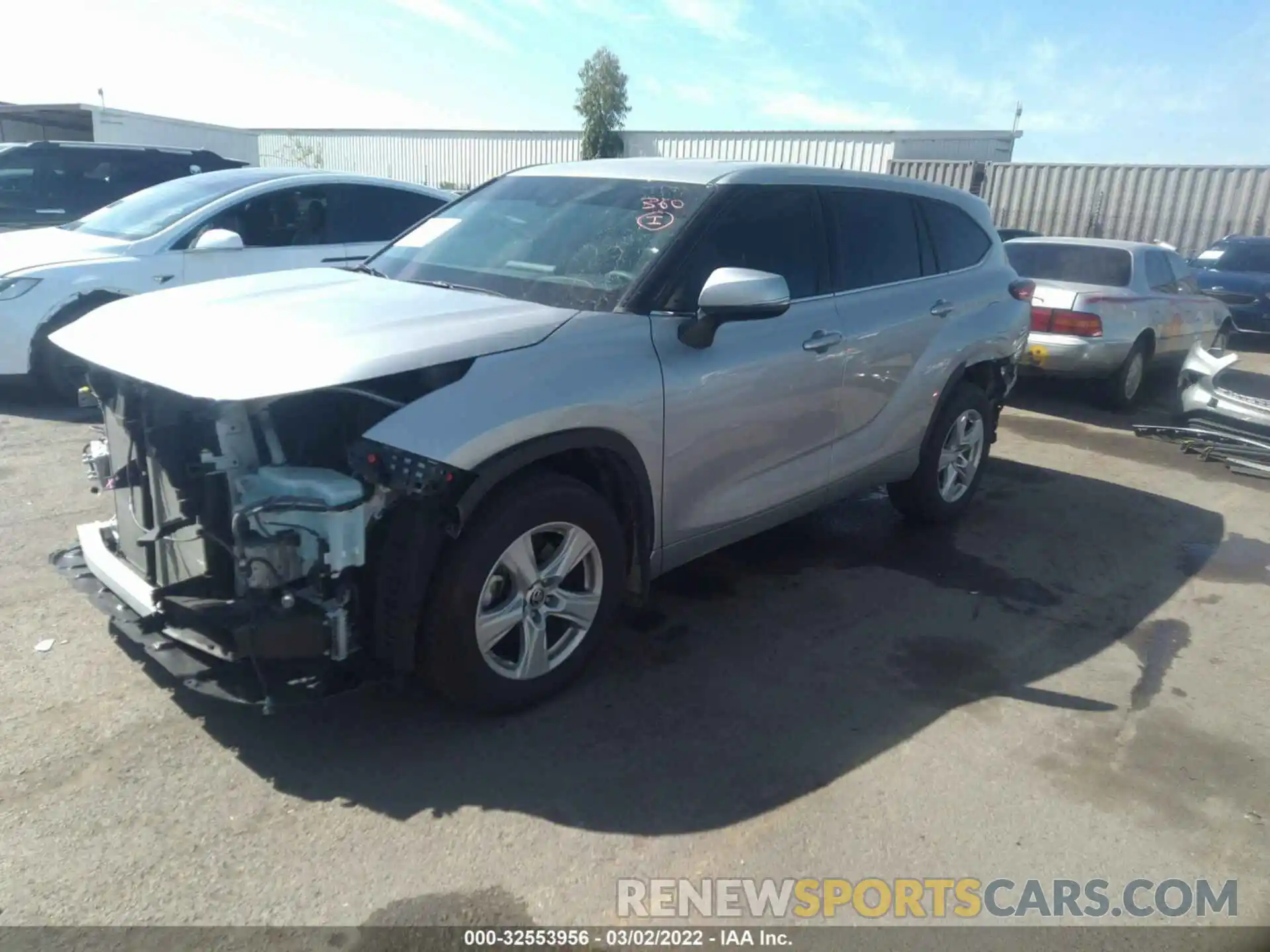 2 Photograph of a damaged car 5TDCZRAH2MS534082 TOYOTA HIGHLANDER 2021