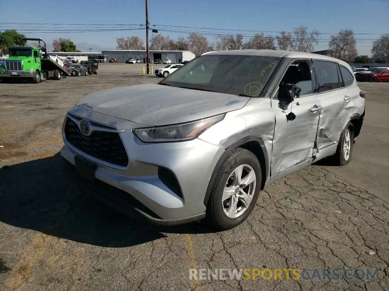 2 Photograph of a damaged car 5TDCZRAH3MS531885 TOYOTA HIGHLANDER 2021