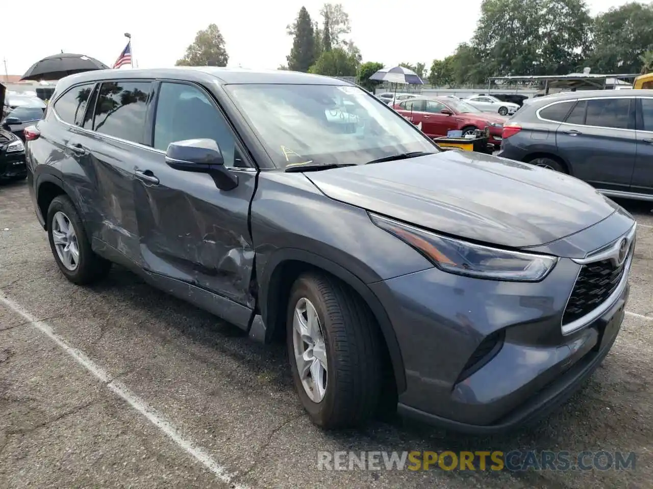 1 Photograph of a damaged car 5TDCZRAH5MS074996 TOYOTA HIGHLANDER 2021