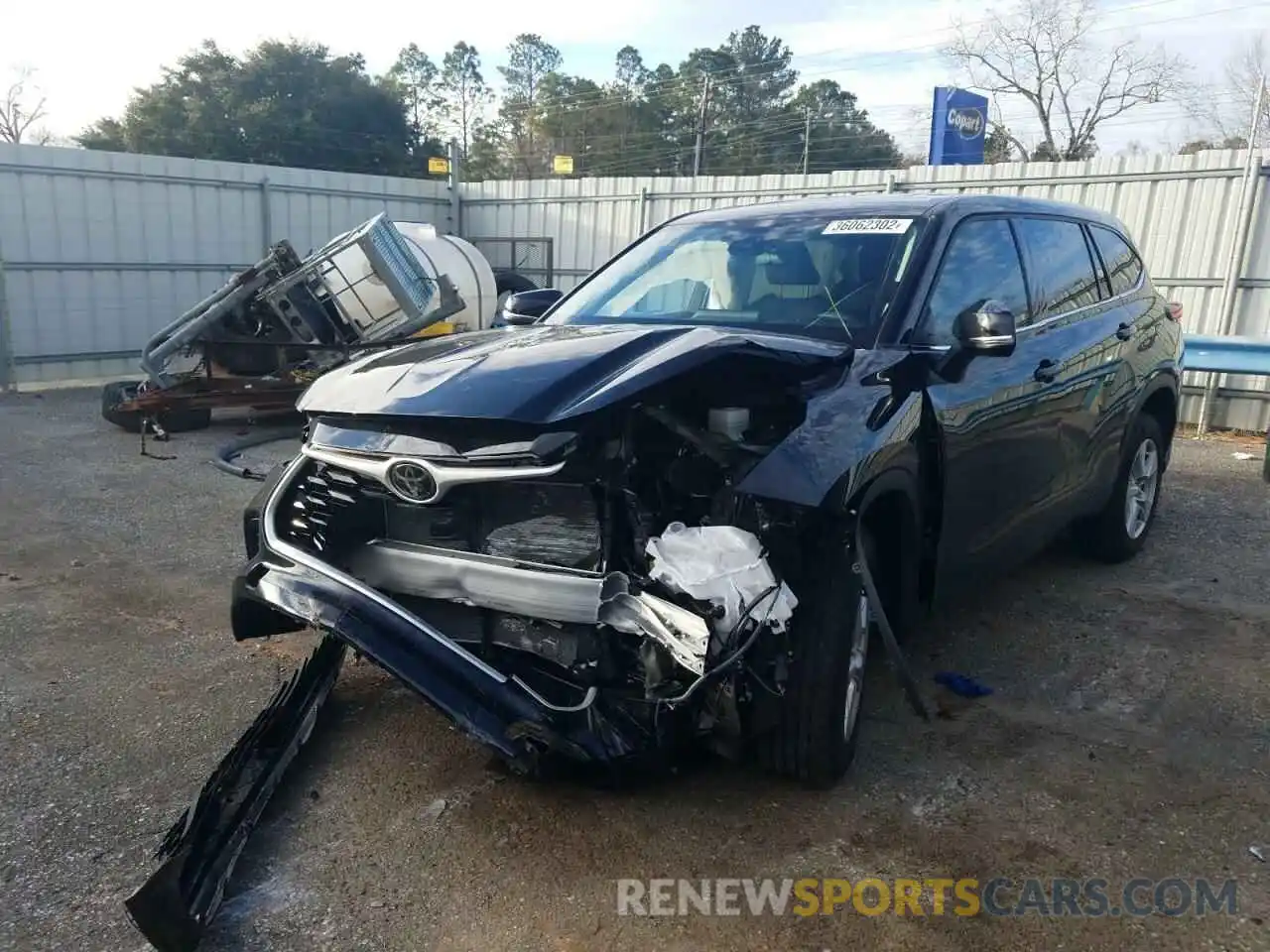 2 Photograph of a damaged car 5TDCZRAH5MS529975 TOYOTA HIGHLANDER 2021