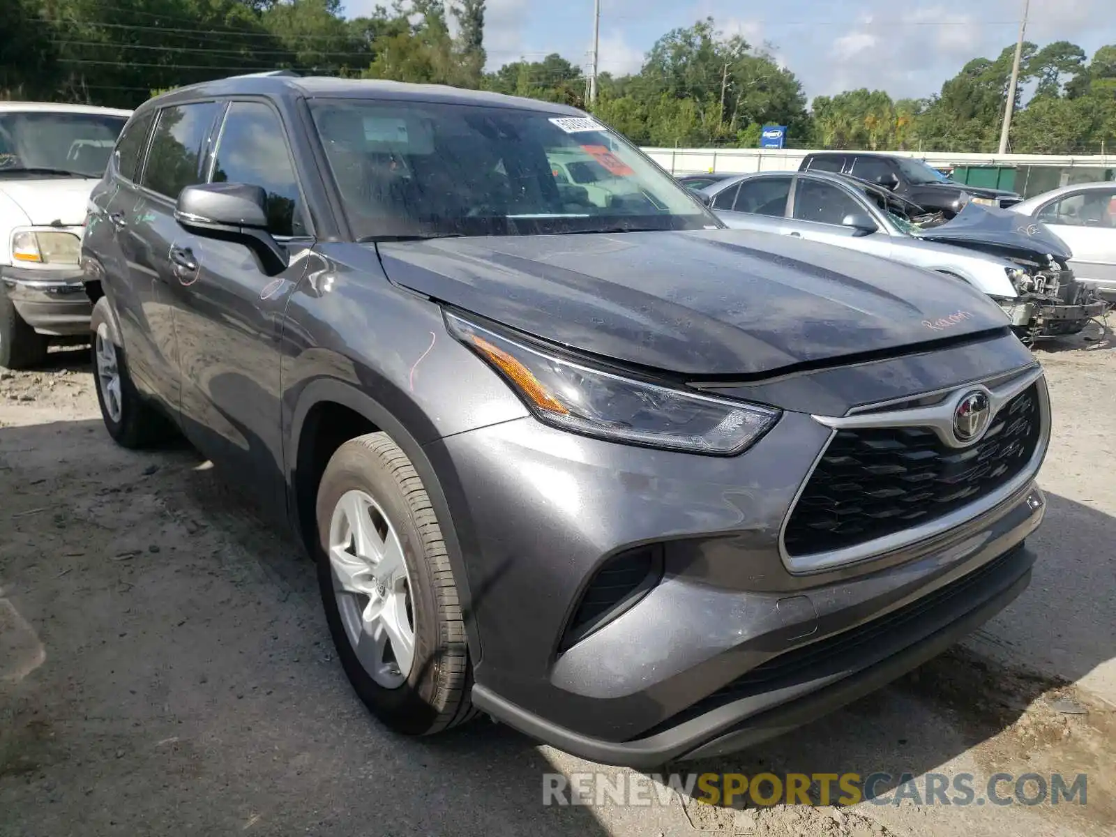 1 Photograph of a damaged car 5TDCZRAH6MS043188 TOYOTA HIGHLANDER 2021