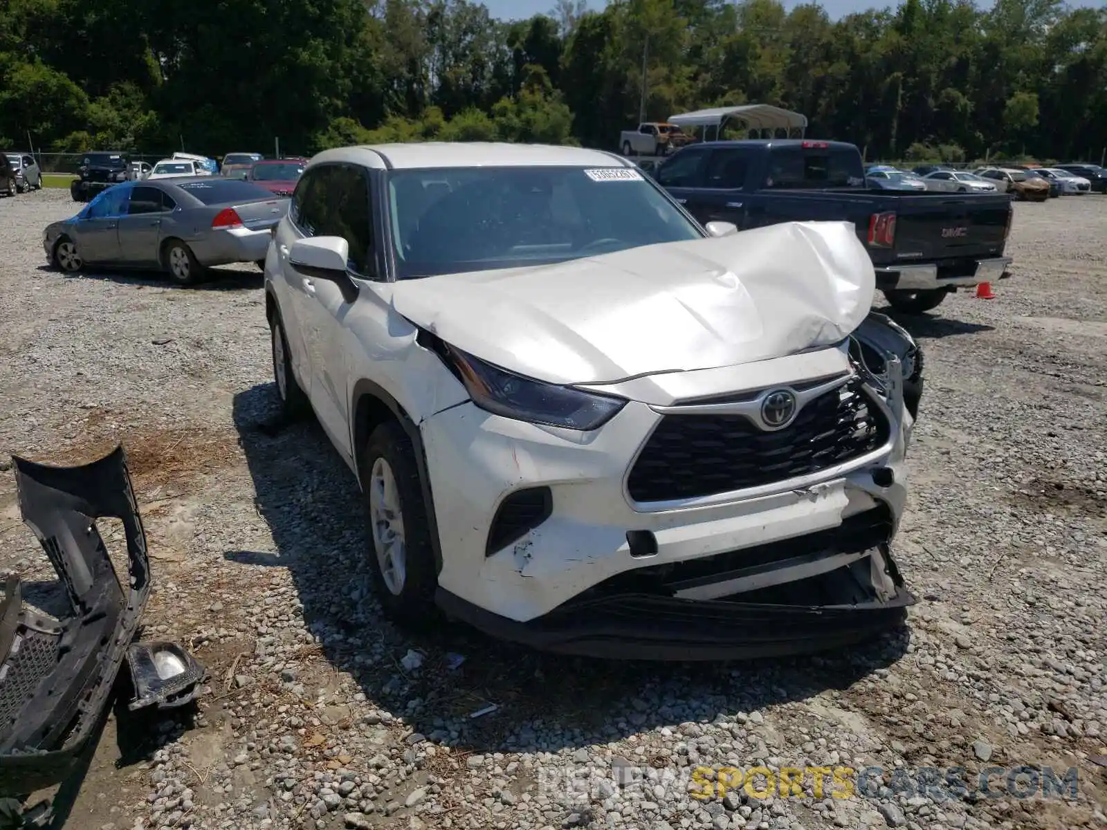 1 Photograph of a damaged car 5TDCZRAH6MS520296 TOYOTA HIGHLANDER 2021