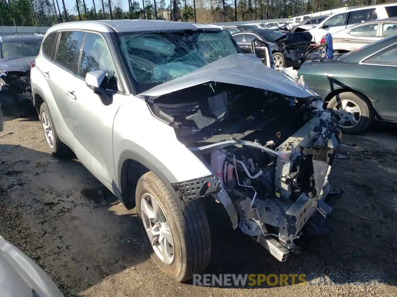 1 Photograph of a damaged car 5TDCZRAH6MS538216 TOYOTA HIGHLANDER 2021