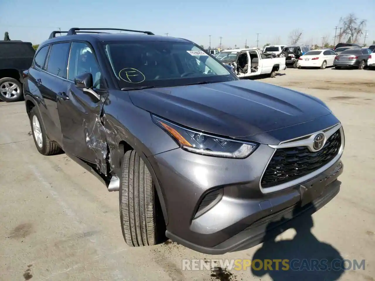 1 Photograph of a damaged car 5TDCZRAH7MS528312 TOYOTA HIGHLANDER 2021