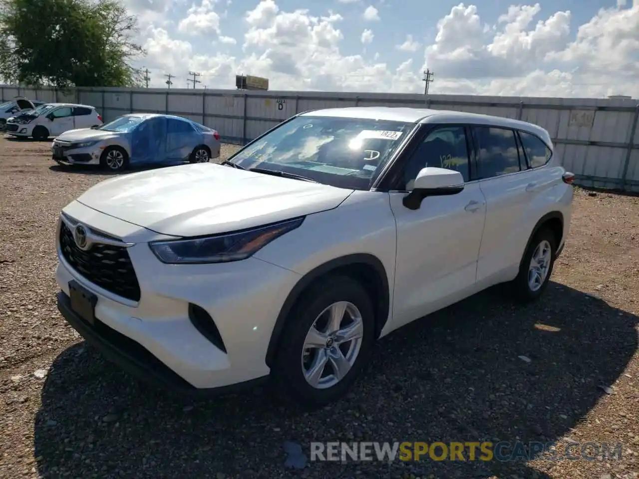 2 Photograph of a damaged car 5TDCZRAH8MS529632 TOYOTA HIGHLANDER 2021