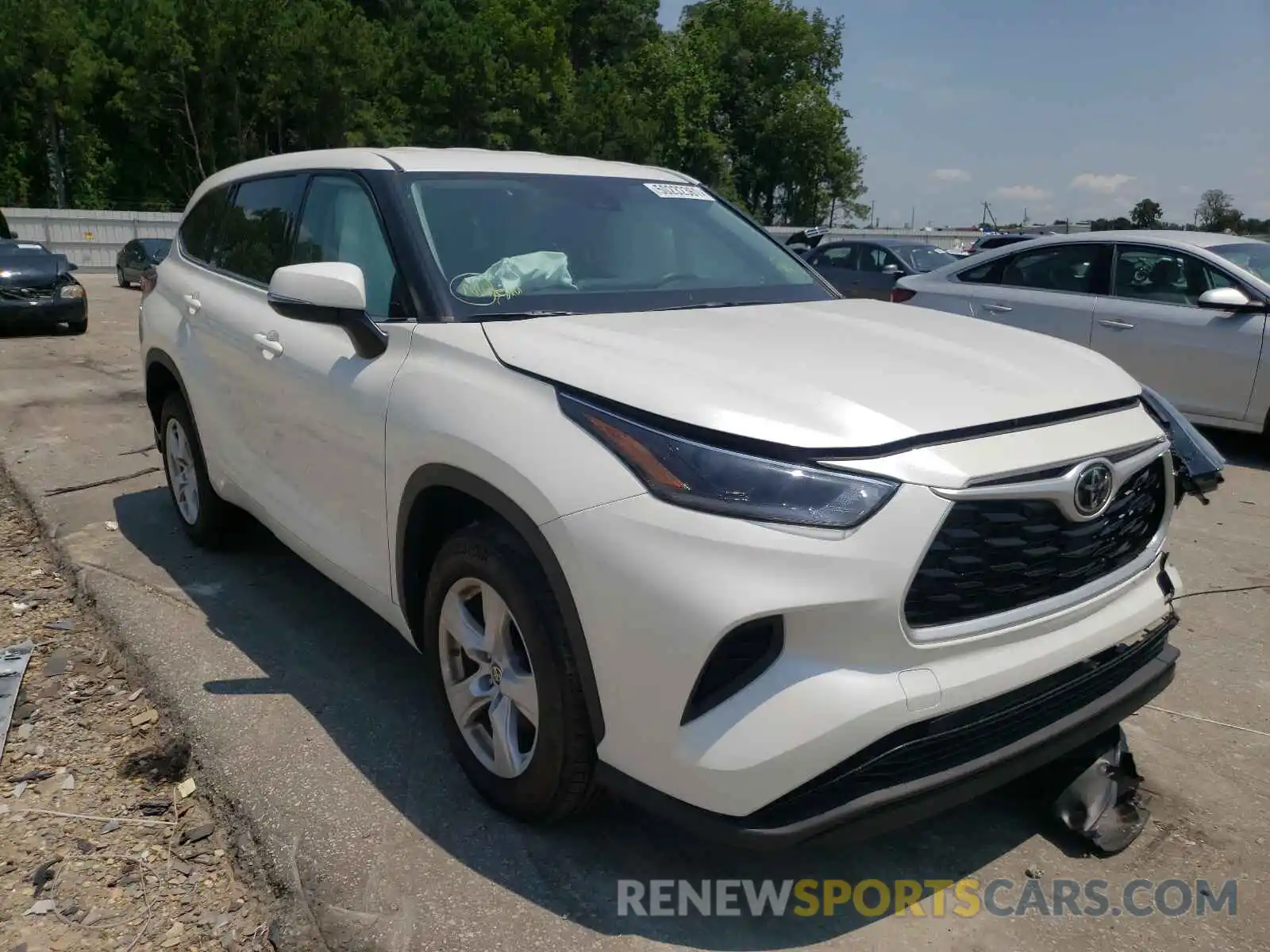 1 Photograph of a damaged car 5TDCZRAH9MS061068 TOYOTA HIGHLANDER 2021