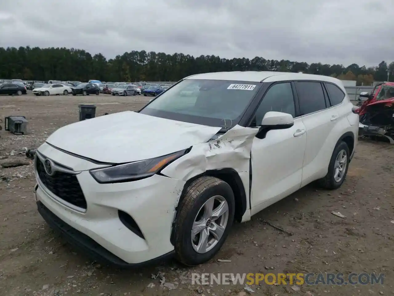 2 Photograph of a damaged car 5TDCZRAH9MS068361 TOYOTA HIGHLANDER 2021