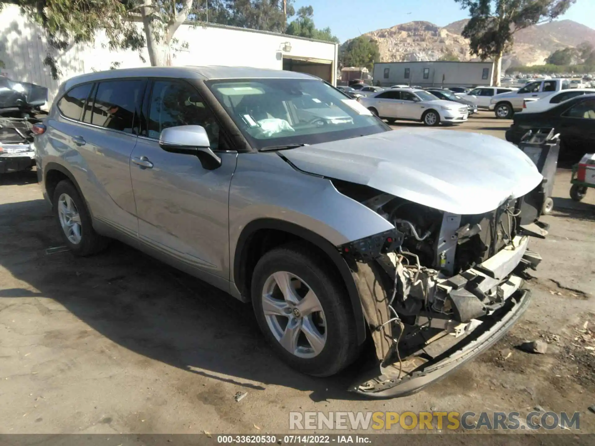 1 Photograph of a damaged car 5TDCZRAHXMS042190 TOYOTA HIGHLANDER 2021