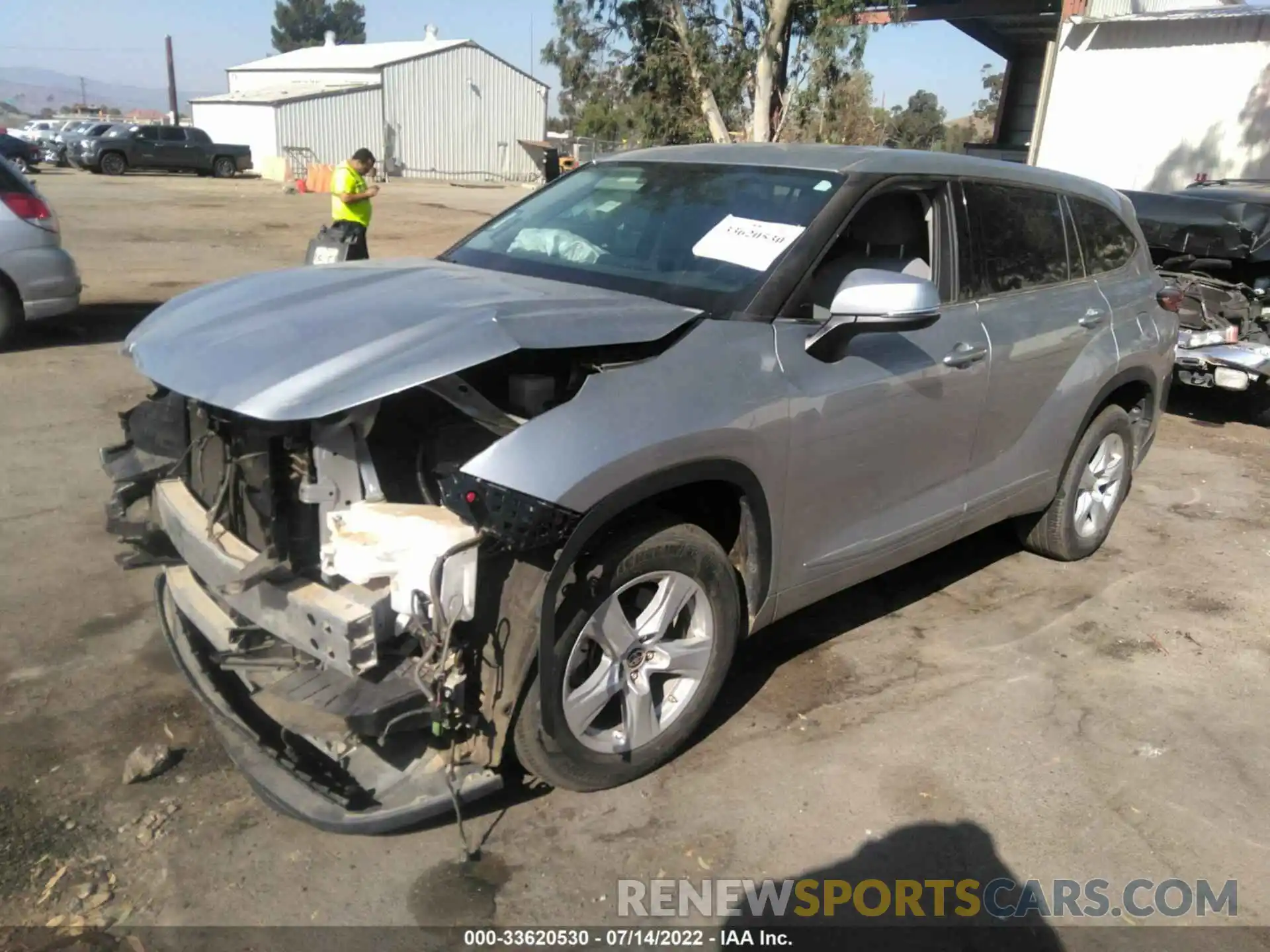 2 Photograph of a damaged car 5TDCZRAHXMS042190 TOYOTA HIGHLANDER 2021