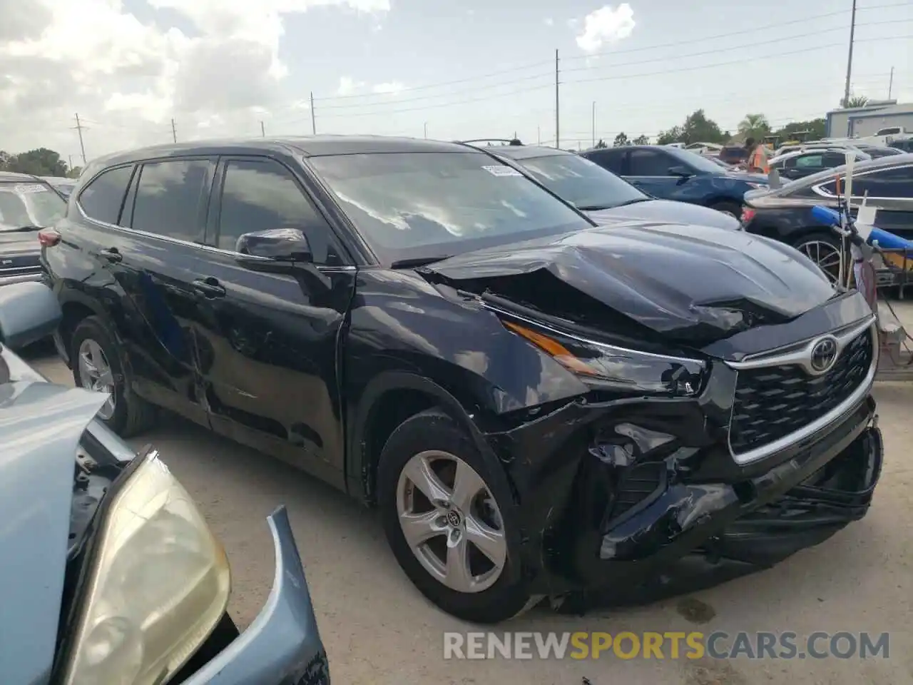 1 Photograph of a damaged car 5TDCZRAHXMS537845 TOYOTA HIGHLANDER 2021