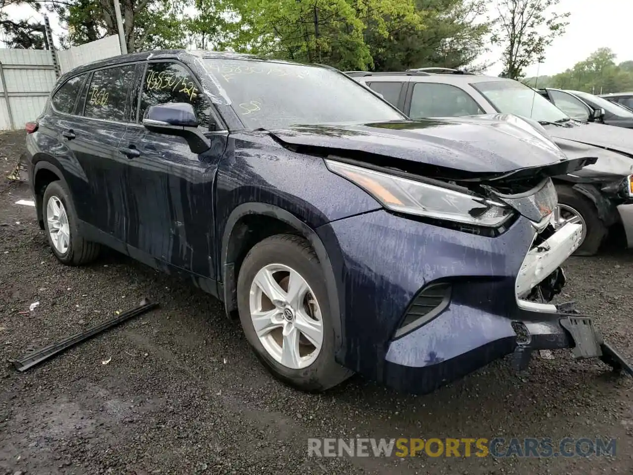 1 Photograph of a damaged car 5TDCZRBH1MS133654 TOYOTA HIGHLANDER 2021