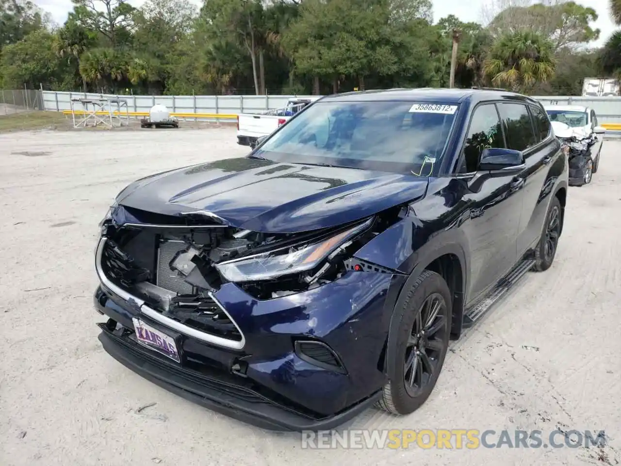 2 Photograph of a damaged car 5TDCZRBH4MS145006 TOYOTA HIGHLANDER 2021