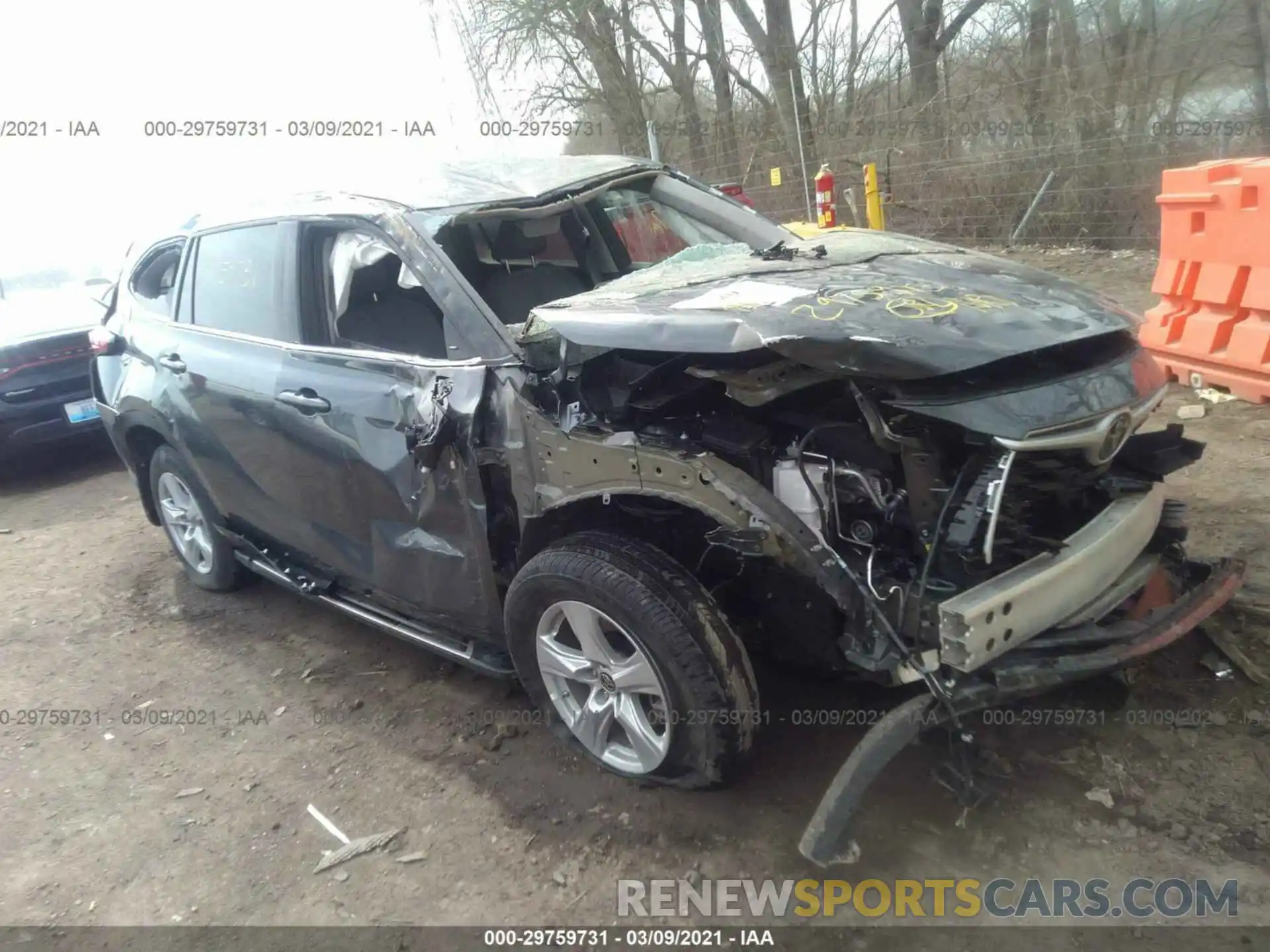 1 Photograph of a damaged car 5TDCZRBH6MS064220 TOYOTA HIGHLANDER 2021