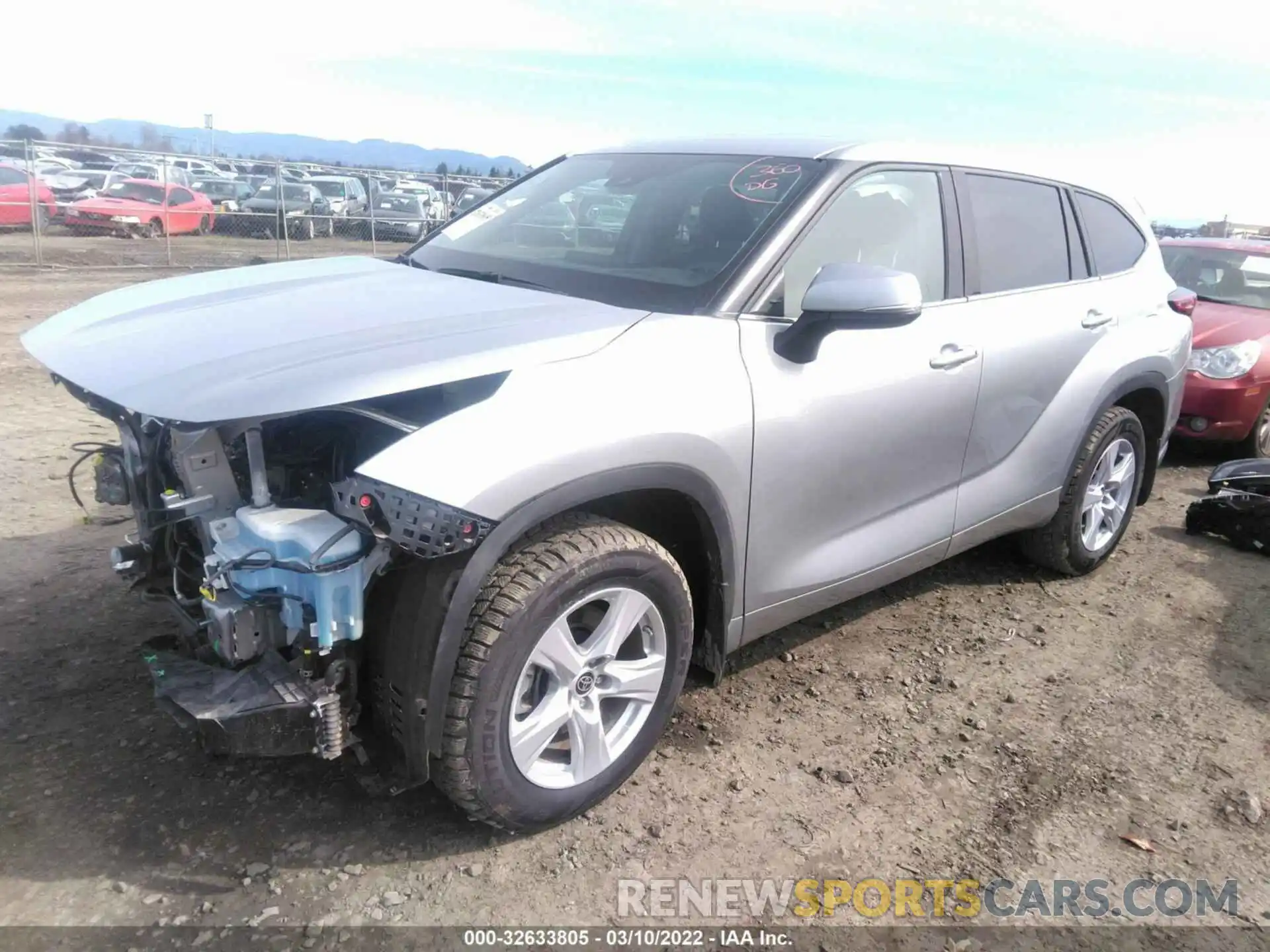 2 Photograph of a damaged car 5TDCZRBH6MS097122 TOYOTA HIGHLANDER 2021