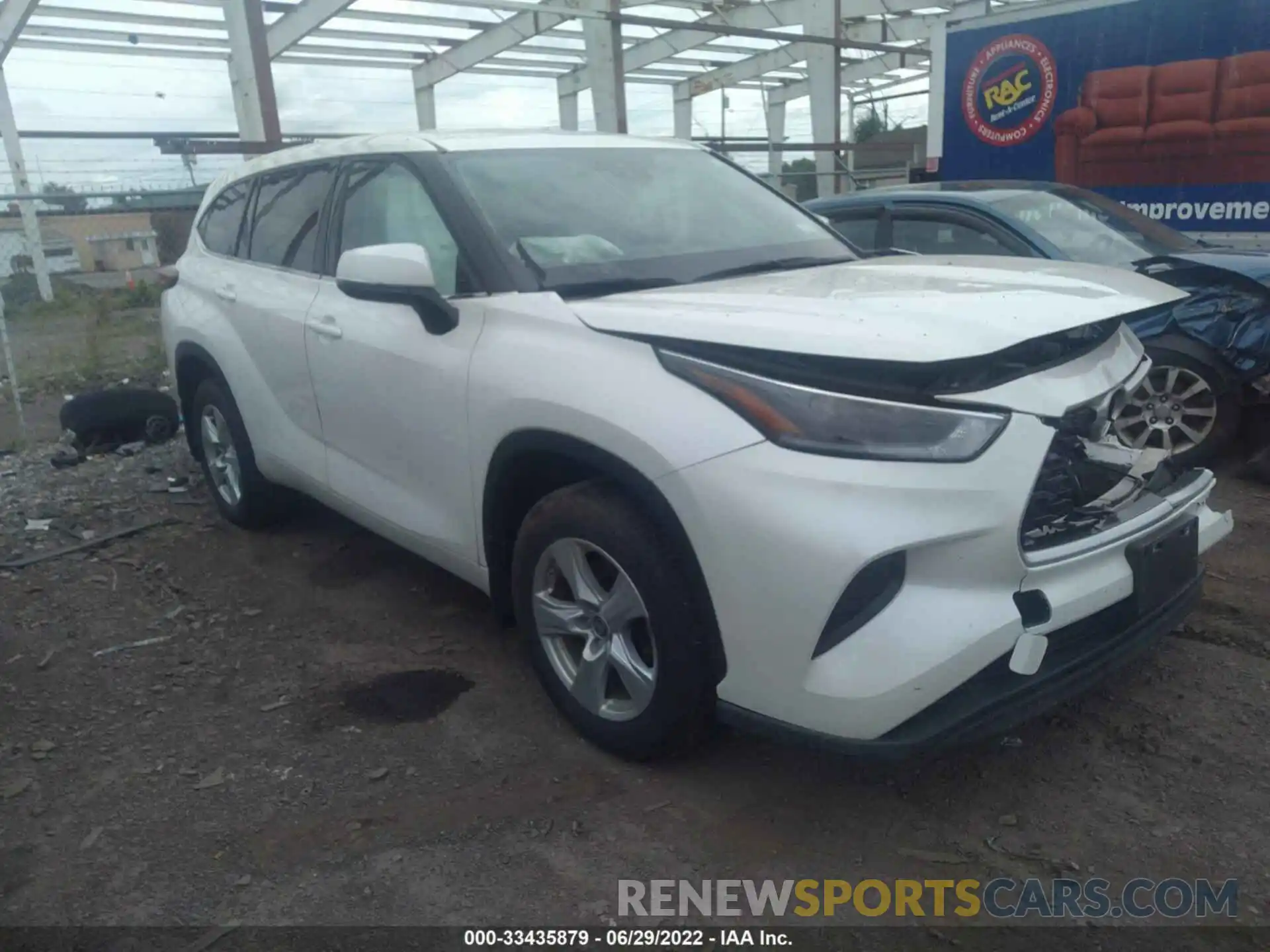 1 Photograph of a damaged car 5TDCZRBHXMS071820 TOYOTA HIGHLANDER 2021