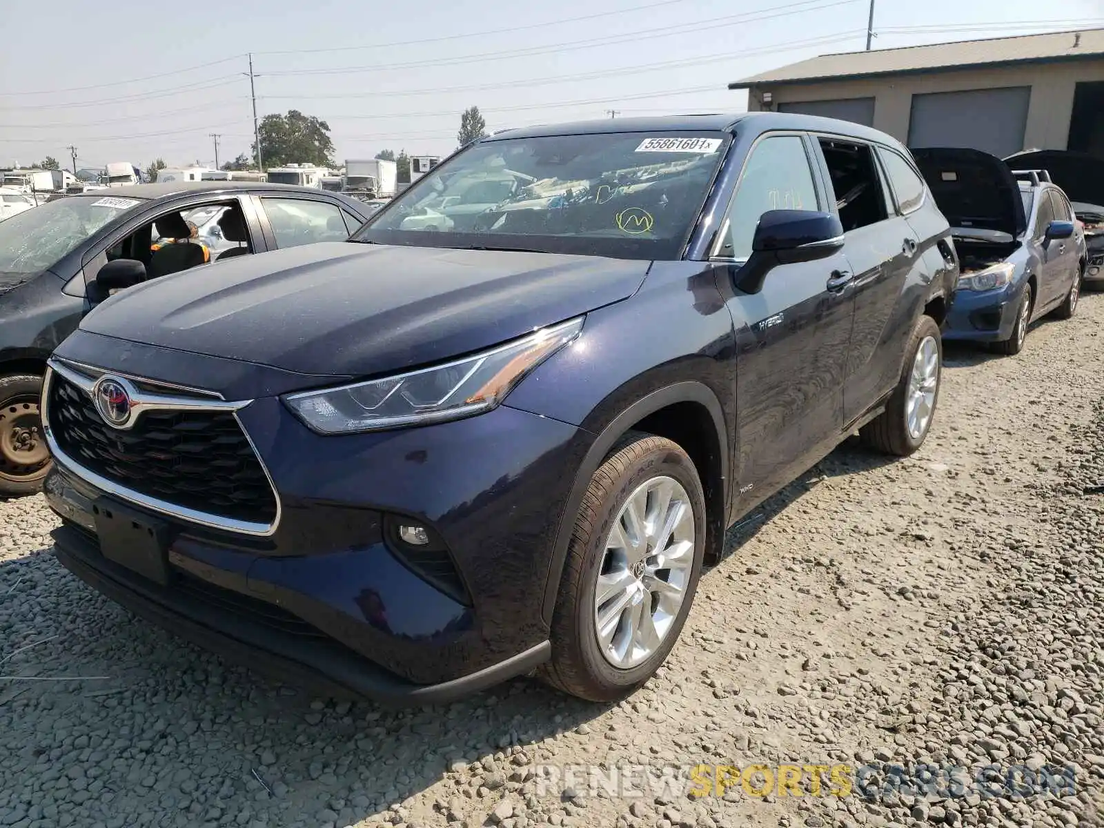 2 Photograph of a damaged car 5TDDBRCH1MS023792 TOYOTA HIGHLANDER 2021