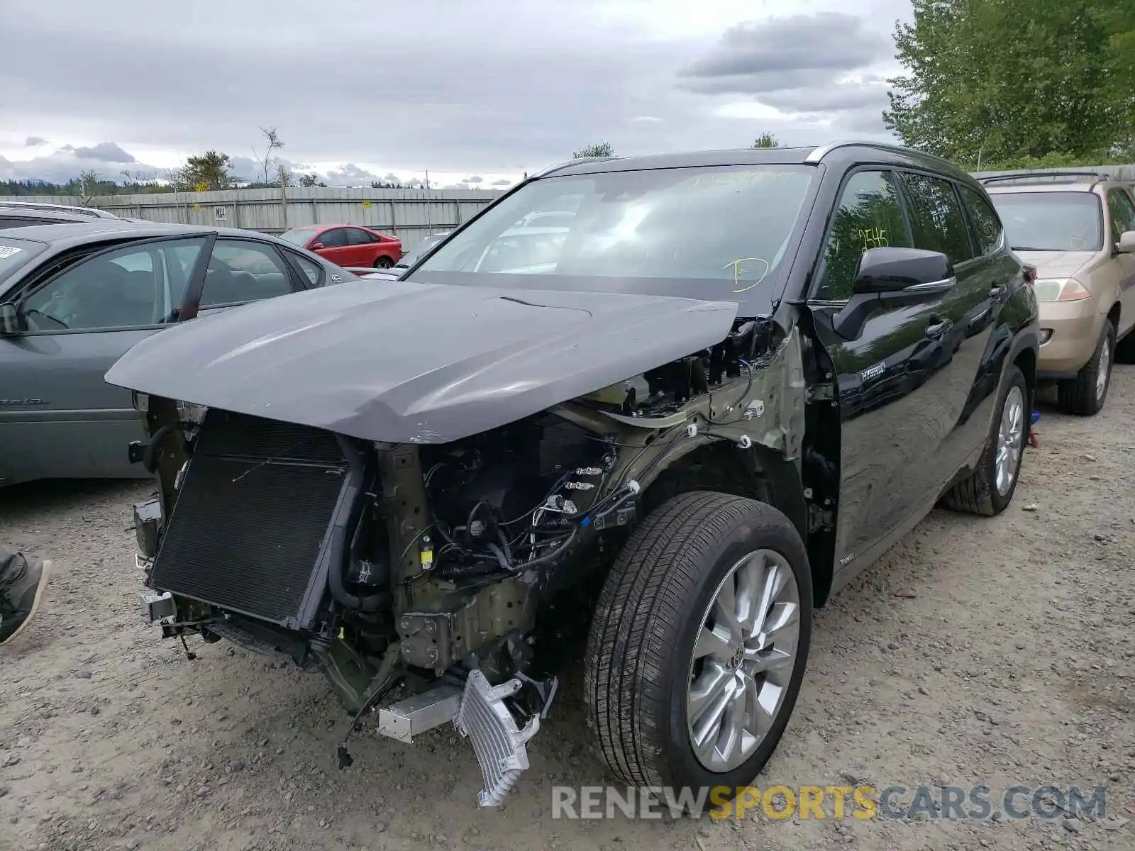 2 Photograph of a damaged car 5TDDBRCH1MS026725 TOYOTA HIGHLANDER 2021