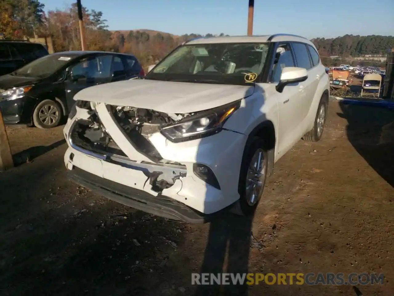 2 Photograph of a damaged car 5TDDBRCH1MS047607 TOYOTA HIGHLANDER 2021