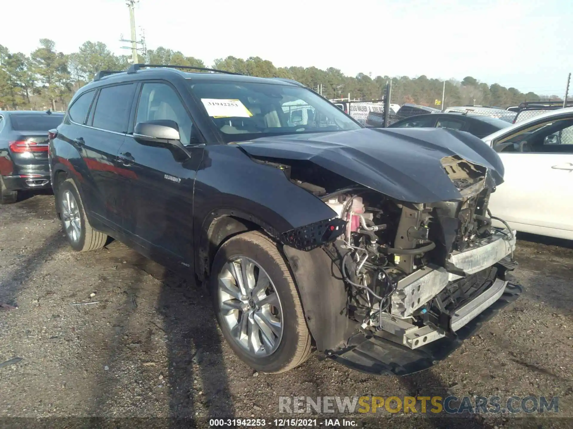 1 Photograph of a damaged car 5TDDBRCH2MS016155 TOYOTA HIGHLANDER 2021