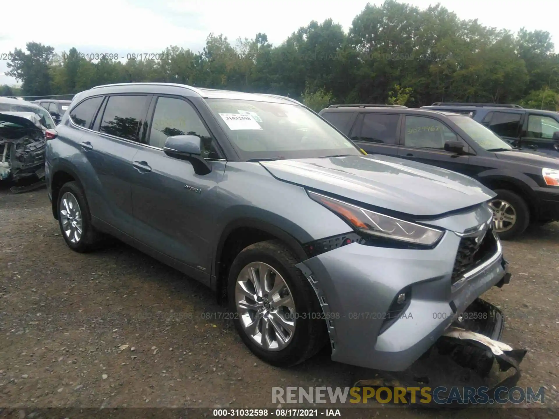 1 Photograph of a damaged car 5TDDBRCH2MS033800 TOYOTA HIGHLANDER 2021