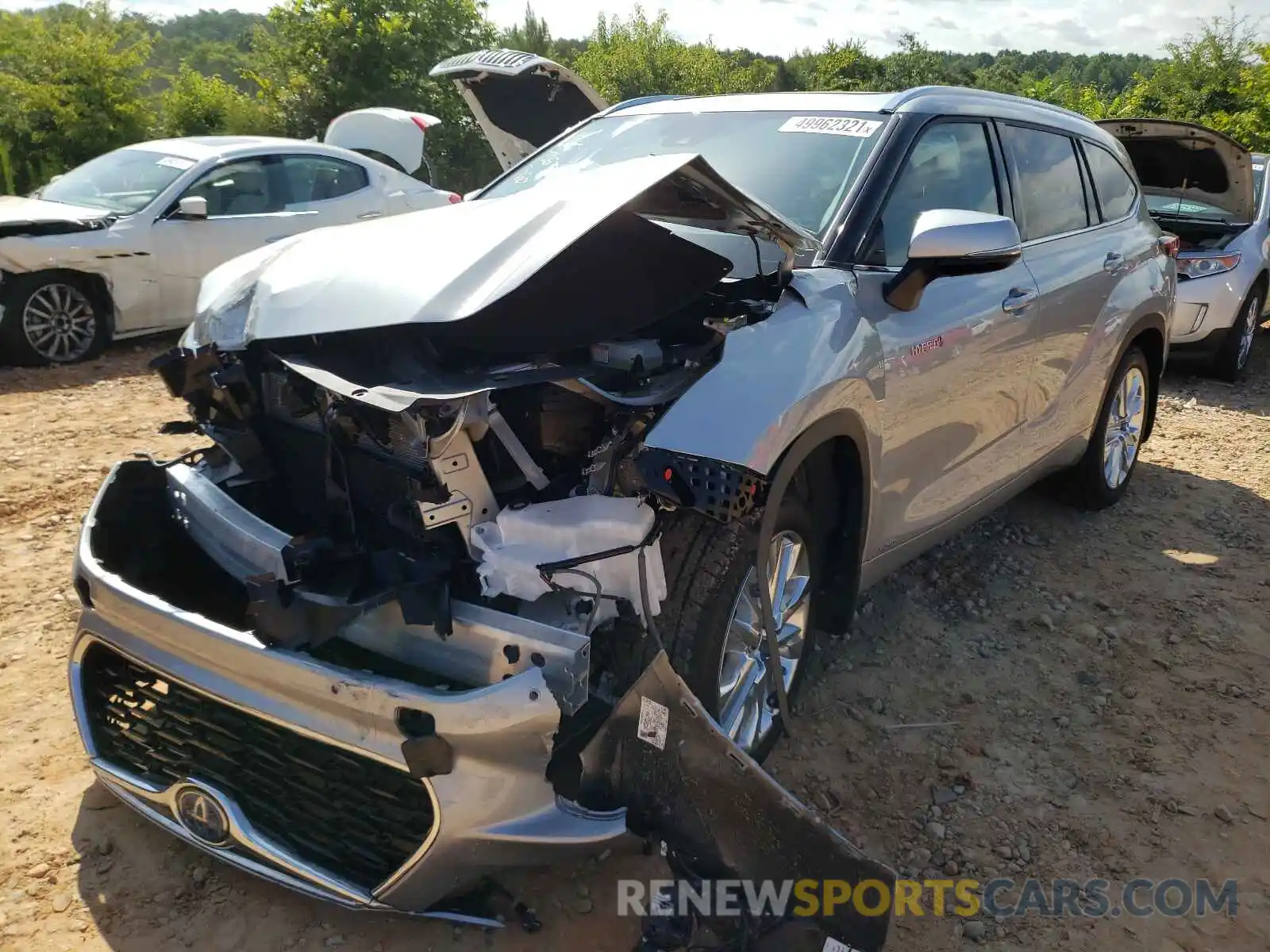 2 Photograph of a damaged car 5TDDBRCH6MS021648 TOYOTA HIGHLANDER 2021