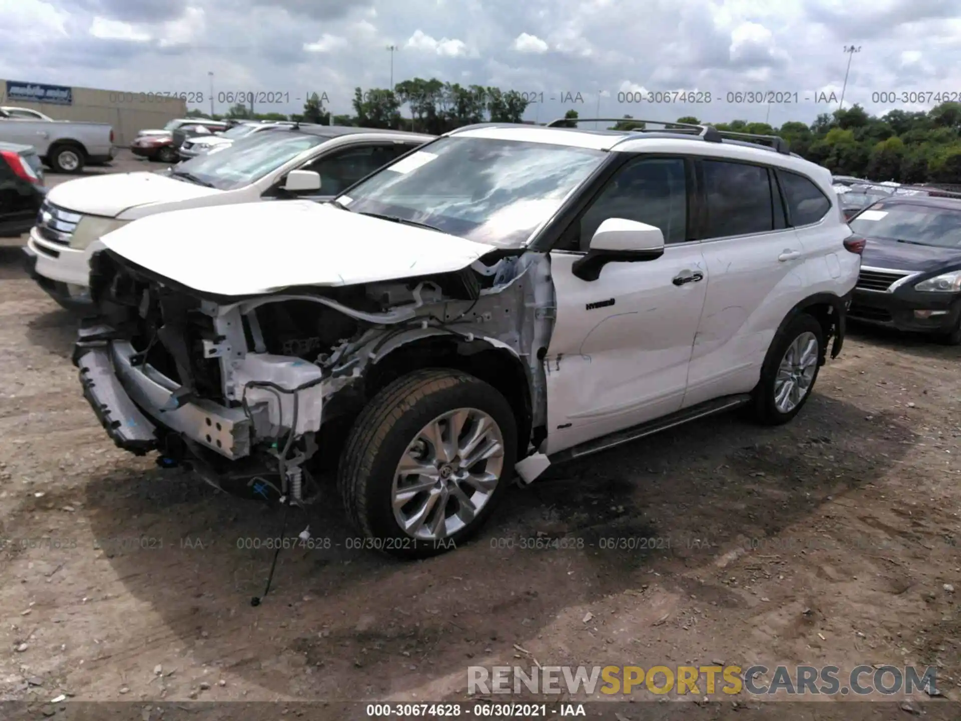 2 Photograph of a damaged car 5TDDBRCH6MS025618 TOYOTA HIGHLANDER 2021