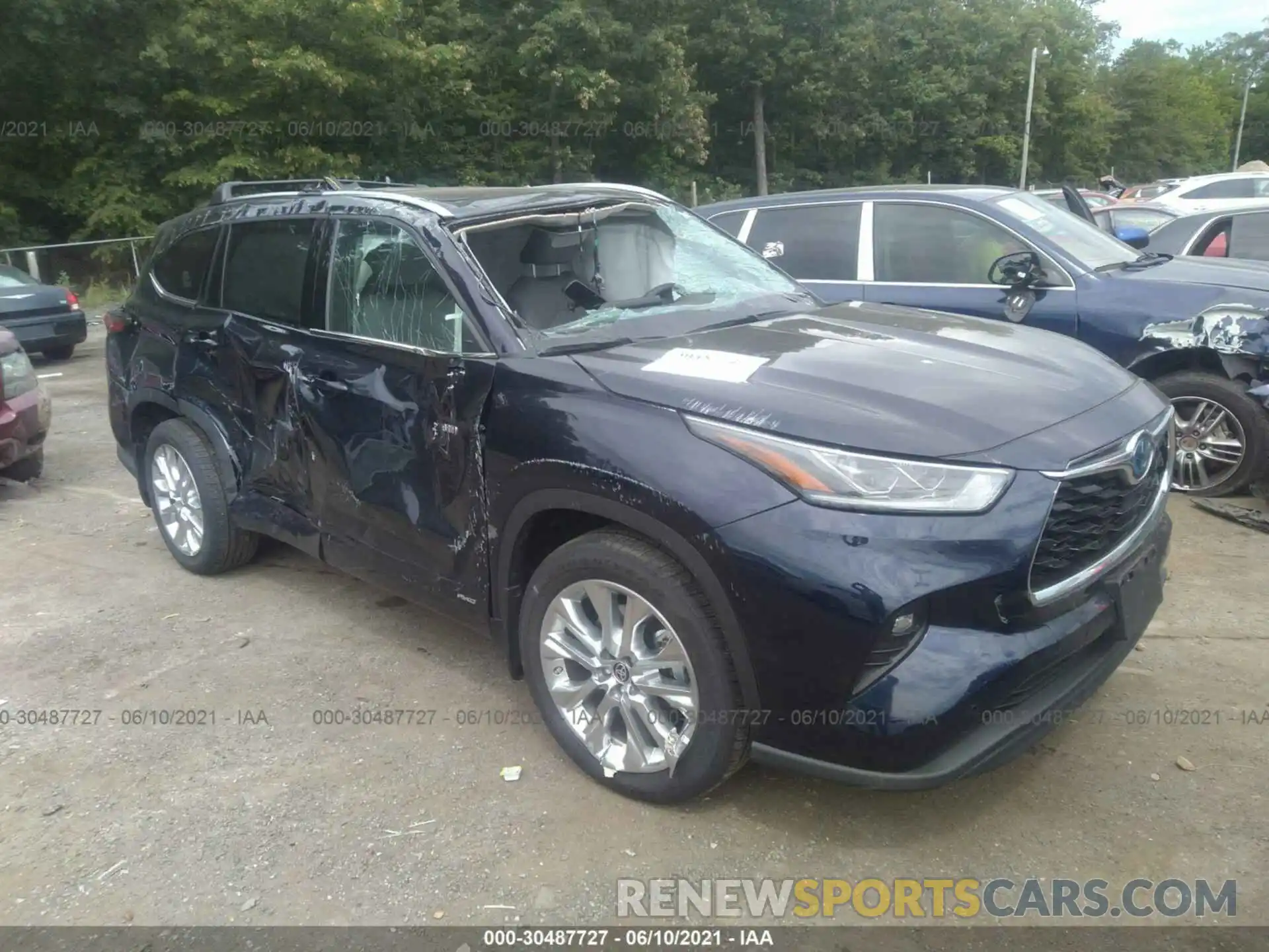 1 Photograph of a damaged car 5TDDBRCH7MS017897 TOYOTA HIGHLANDER 2021