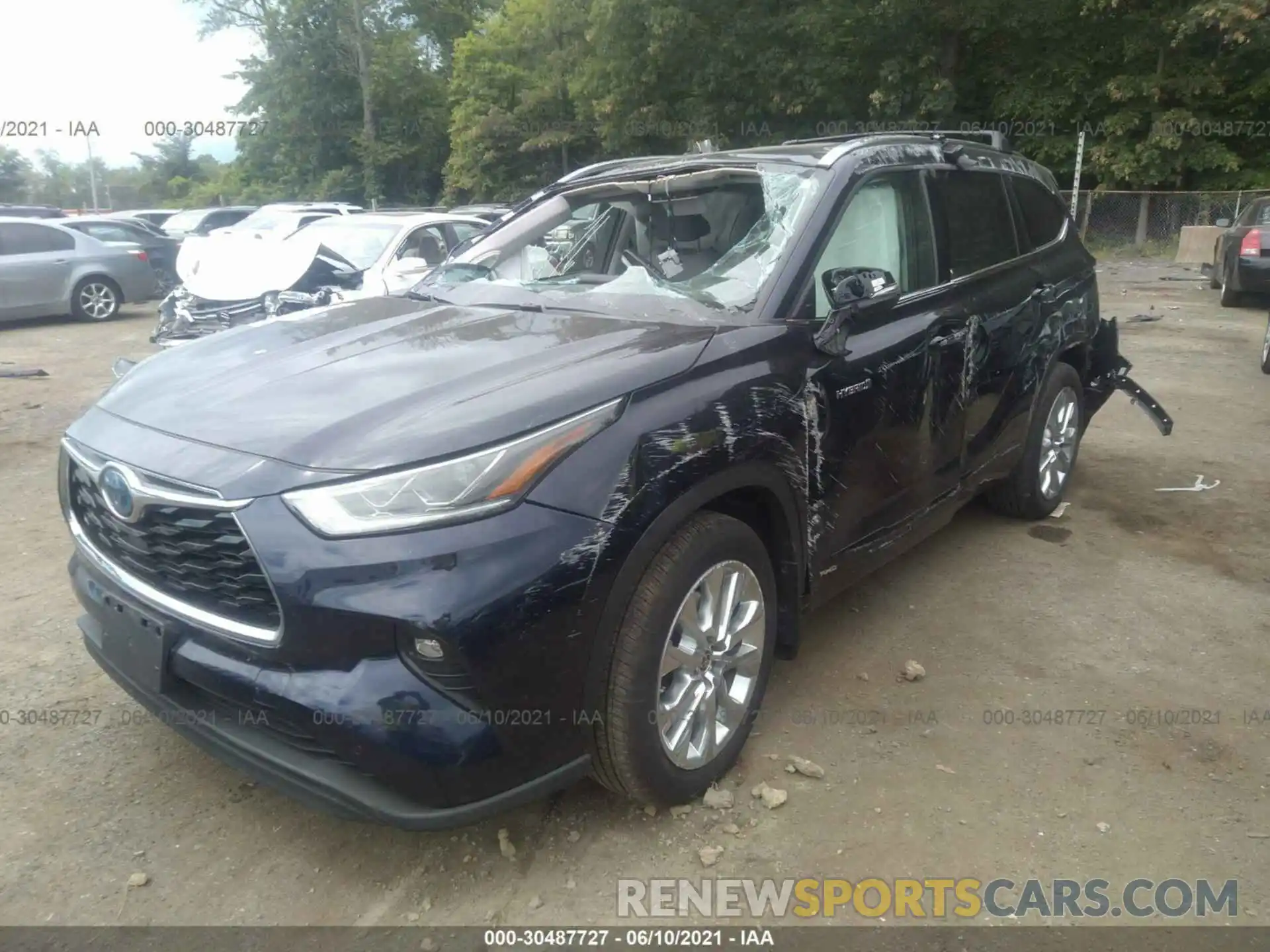 2 Photograph of a damaged car 5TDDBRCH7MS017897 TOYOTA HIGHLANDER 2021