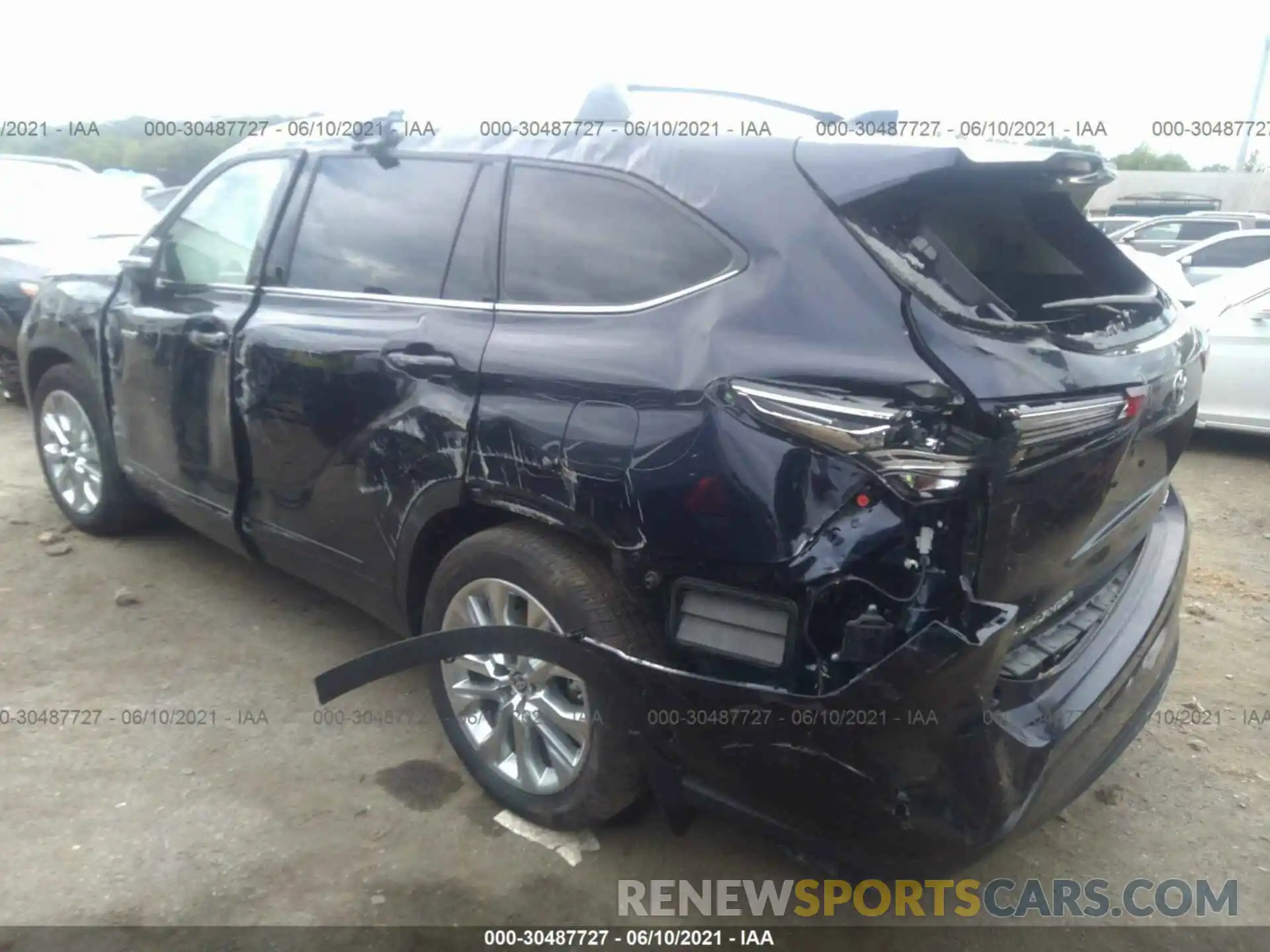 3 Фотография поврежденного автомобиля 5TDDBRCH7MS017897 TOYOTA HIGHLANDER 2021