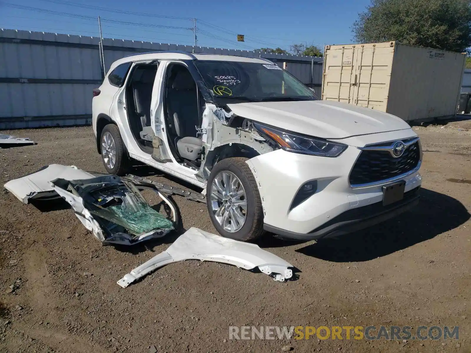 1 Photograph of a damaged car 5TDDBRCH7MS022422 TOYOTA HIGHLANDER 2021