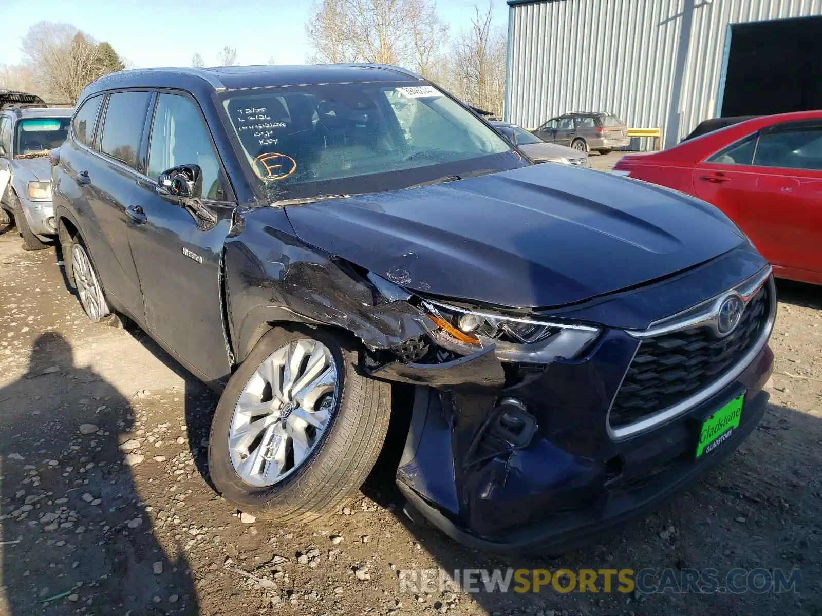 1 Photograph of a damaged car 5TDDBRCH7MS026342 TOYOTA HIGHLANDER 2021