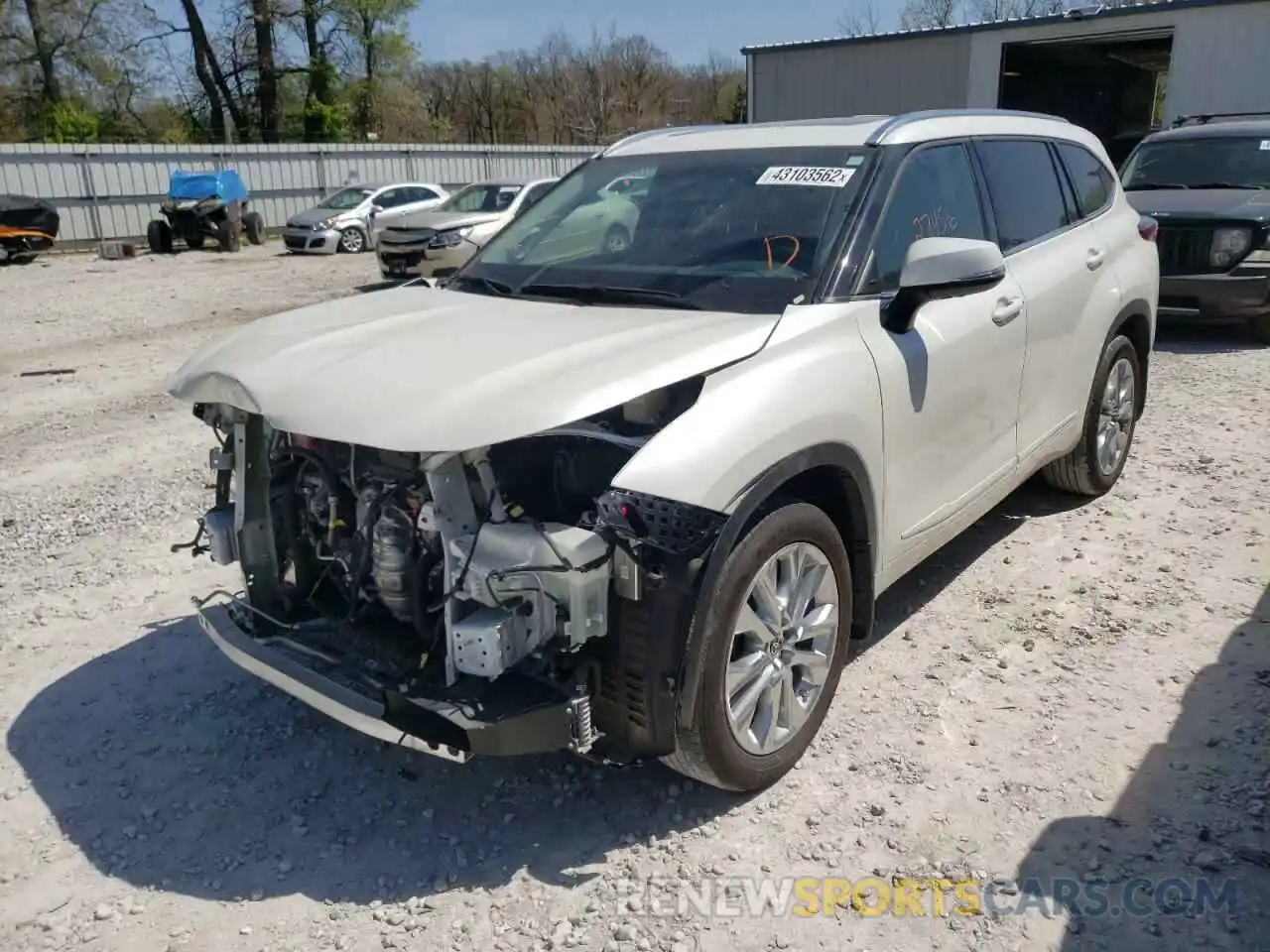 2 Photograph of a damaged car 5TDDZRBH0MS537288 TOYOTA HIGHLANDER 2021