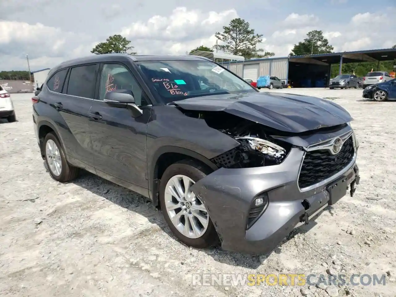 1 Photograph of a damaged car 5TDDZRBH1MS085805 TOYOTA HIGHLANDER 2021