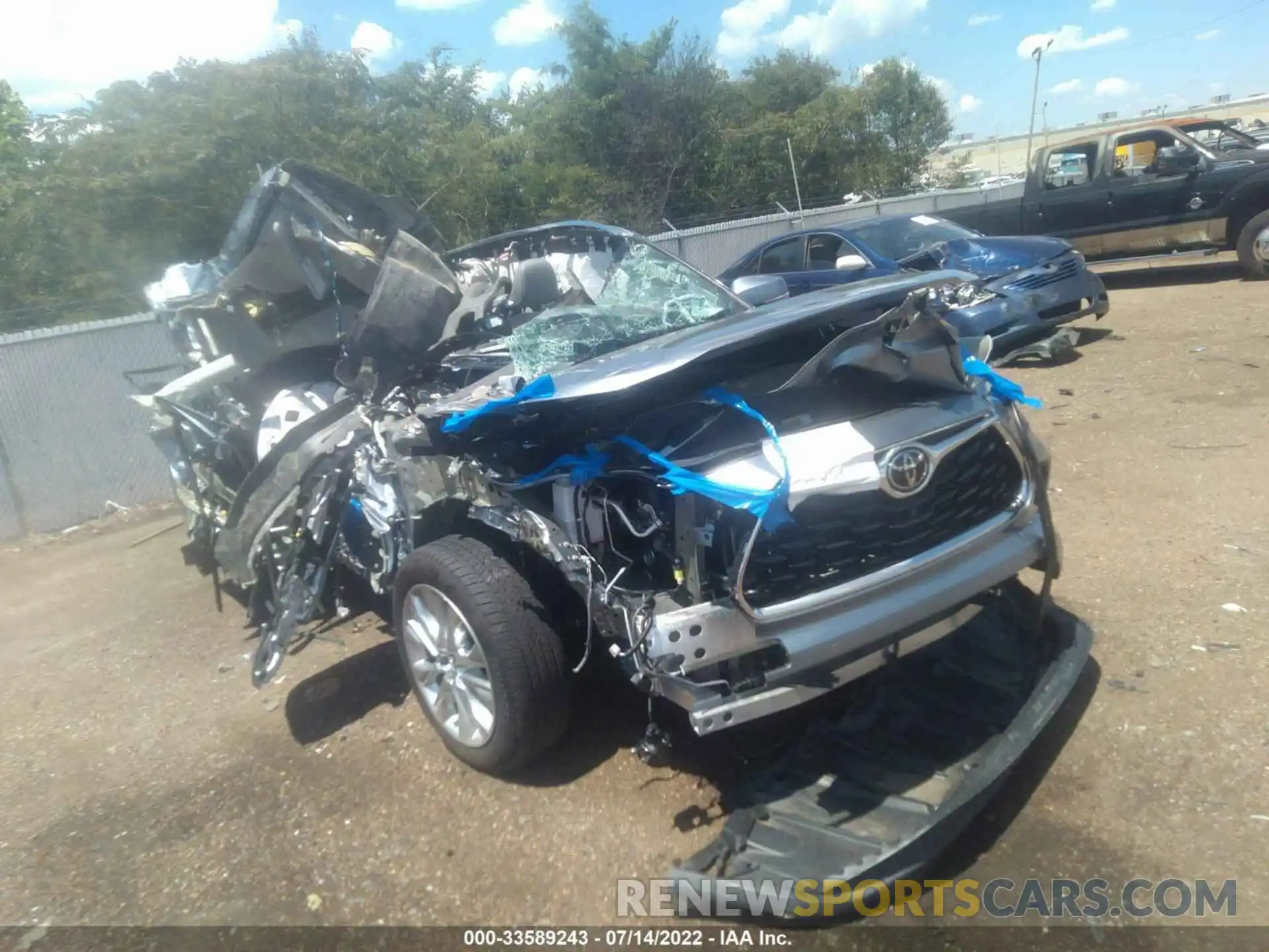 1 Photograph of a damaged car 5TDDZRBH1MS146683 TOYOTA HIGHLANDER 2021