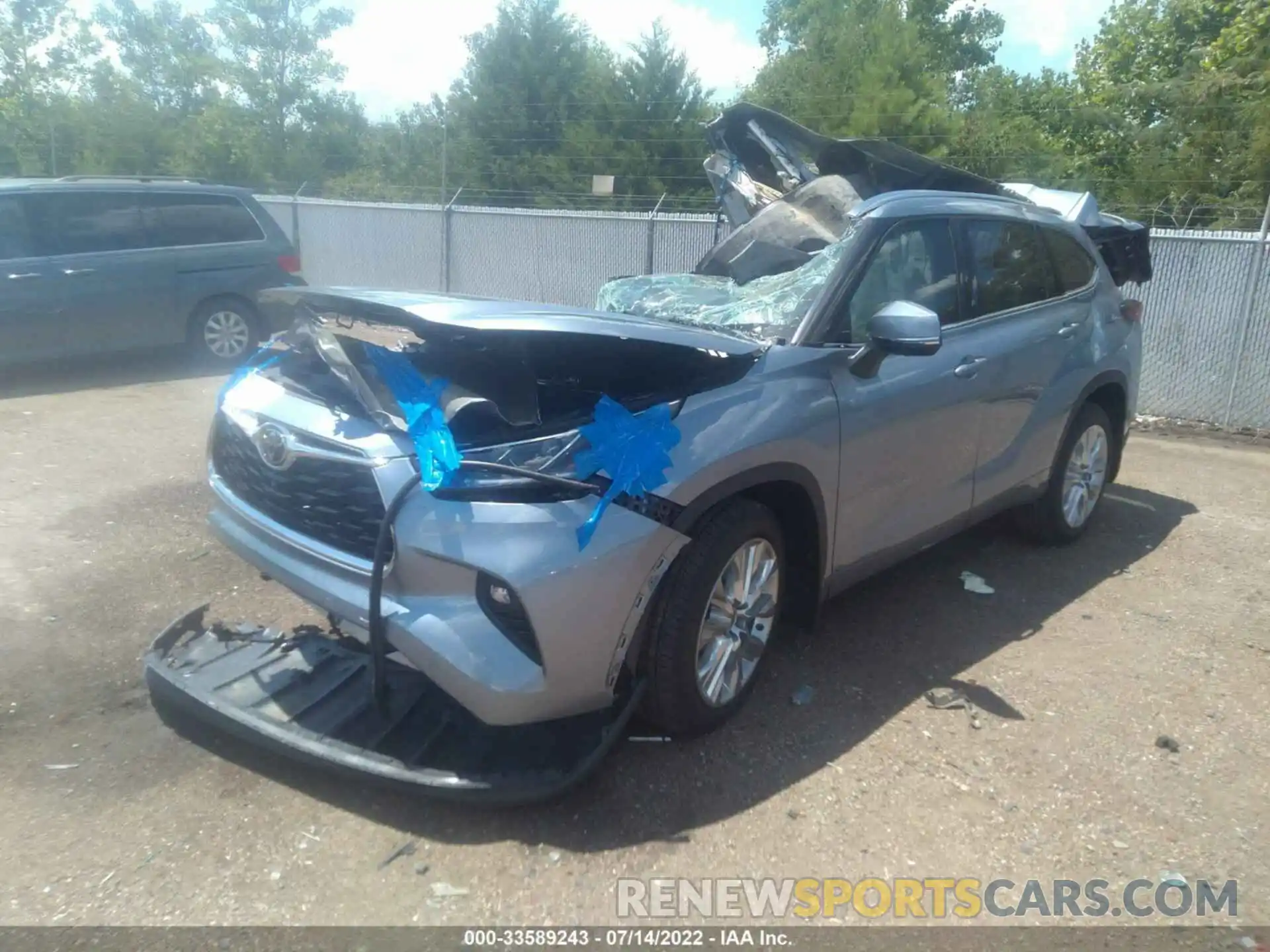 2 Photograph of a damaged car 5TDDZRBH1MS146683 TOYOTA HIGHLANDER 2021